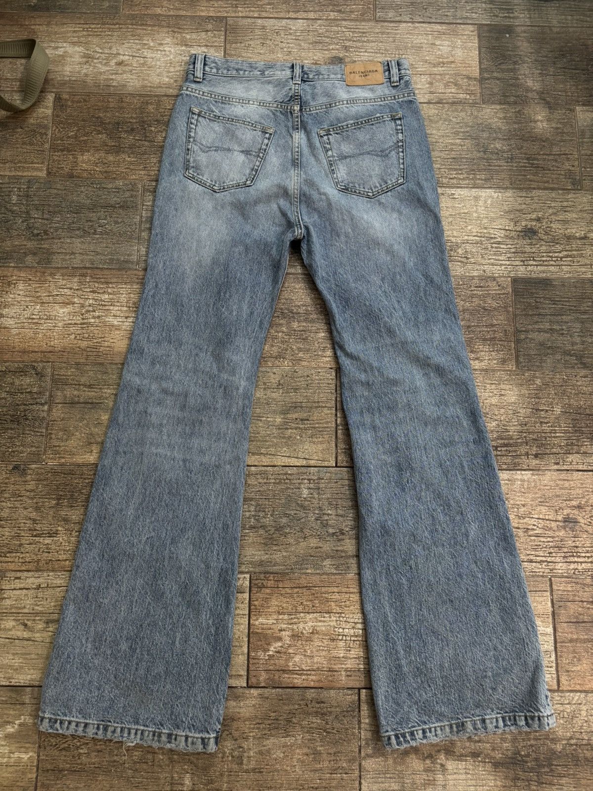 Balenciaga Lightwash Lost Tape Flare Denim Size US 31 - 2 Thumbnail