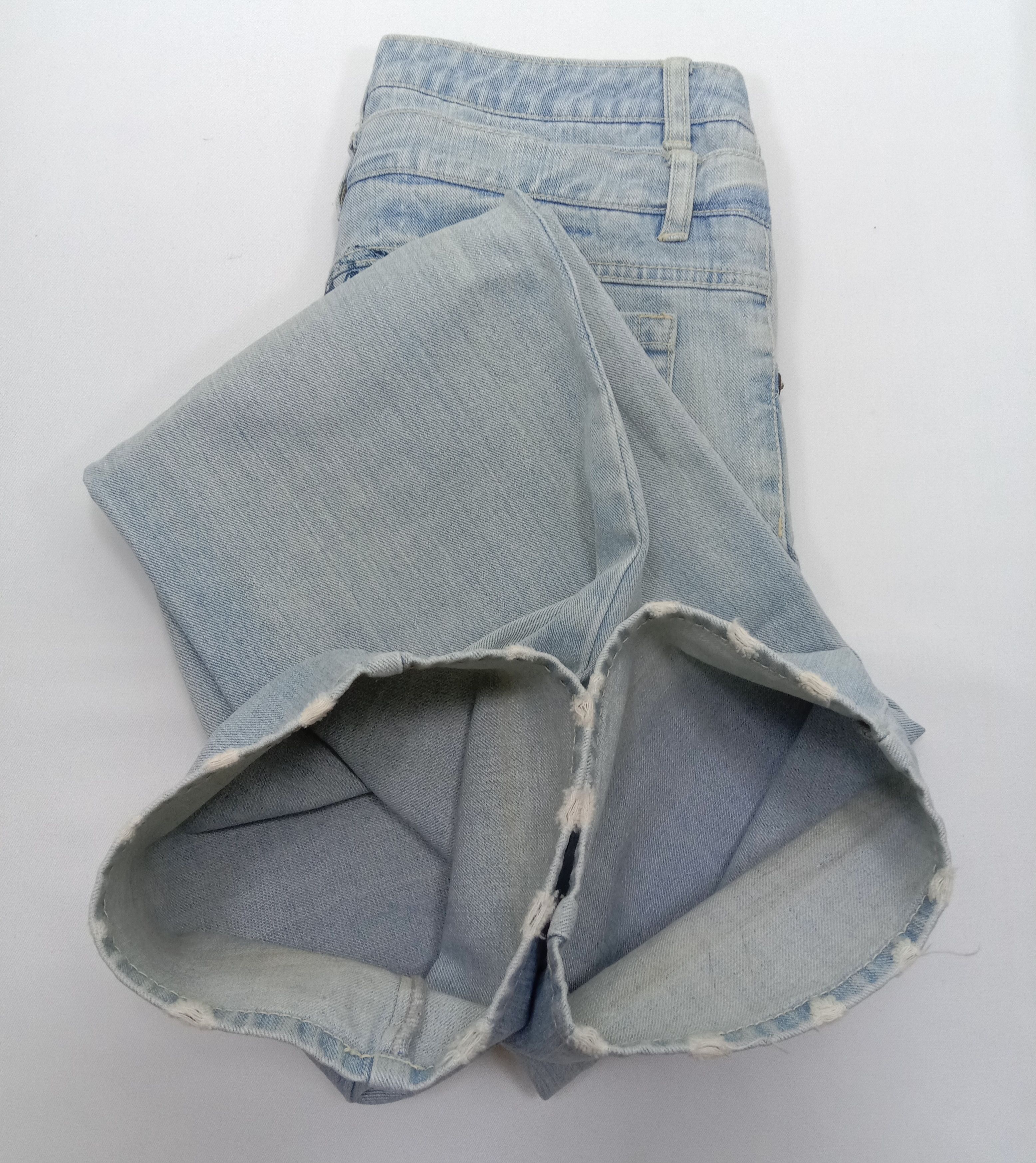 Japanese Brand Vintage Japanese Double Waist Light Wash Distressed Jeans Size 29" - 13 Thumbnail