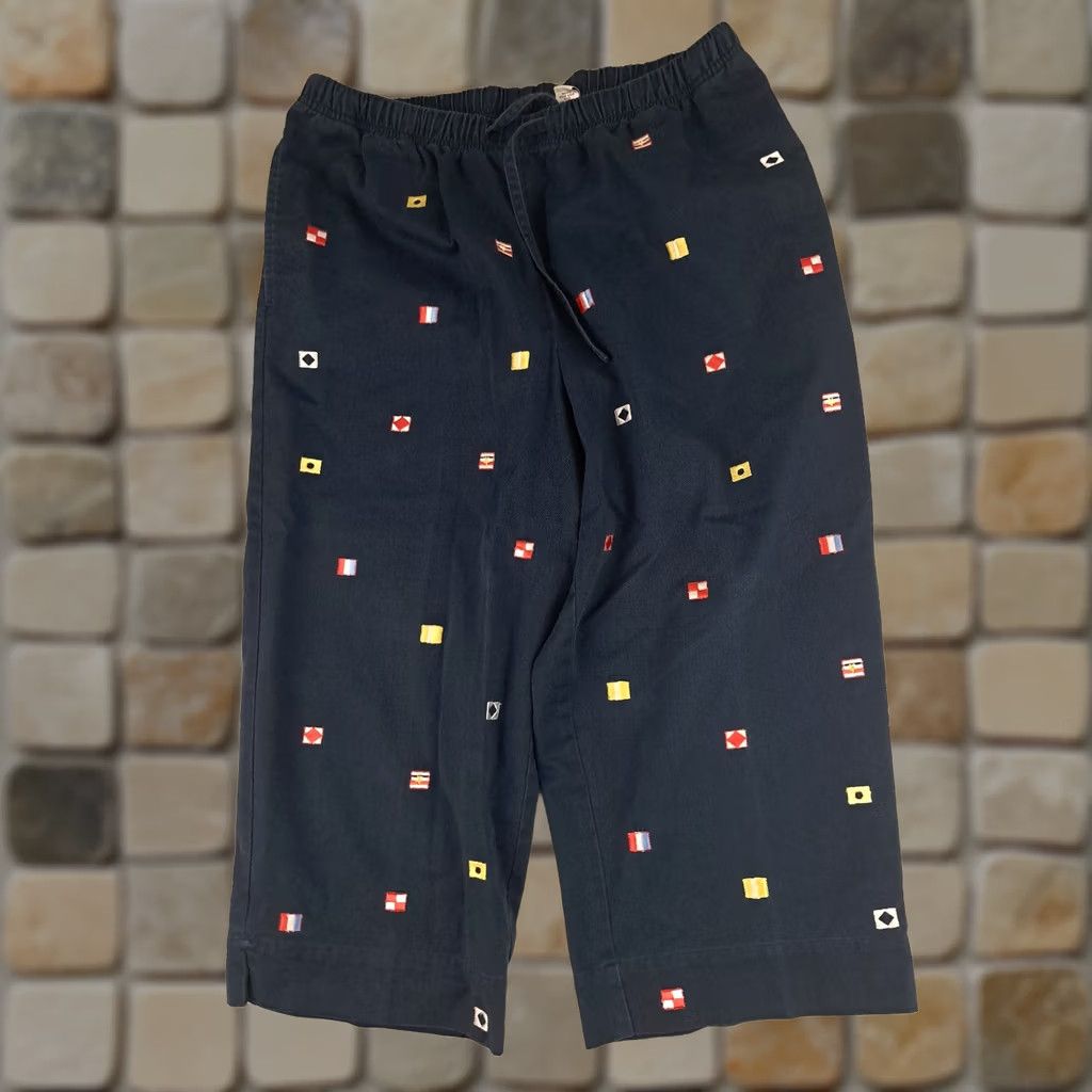 Nautica VINTAGE Woman Breckenridge Nautical Flag Navy Capri Pants size 12 Size 34" / US 12 / IT 48 - 1 Thumbnail