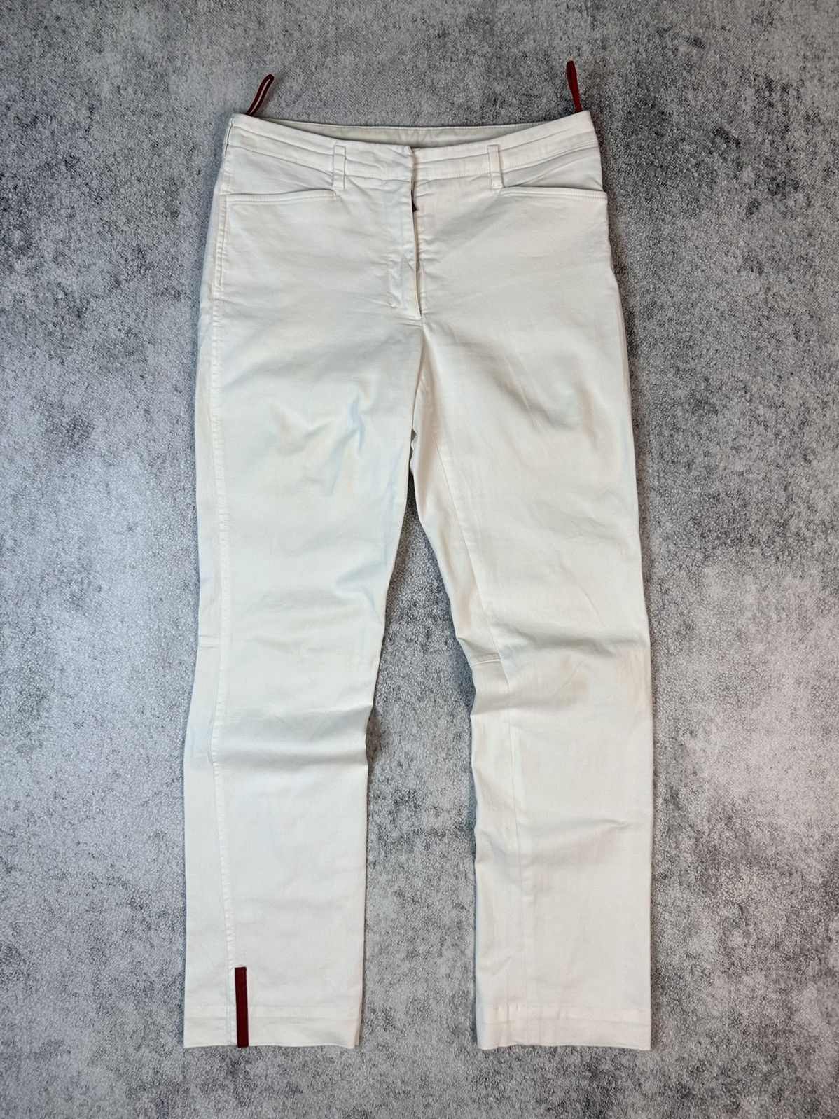 Prada × Vintage Luxury Prada White Stretch Jeans Denim Size 40" / US 18 - 1 Thumbnail