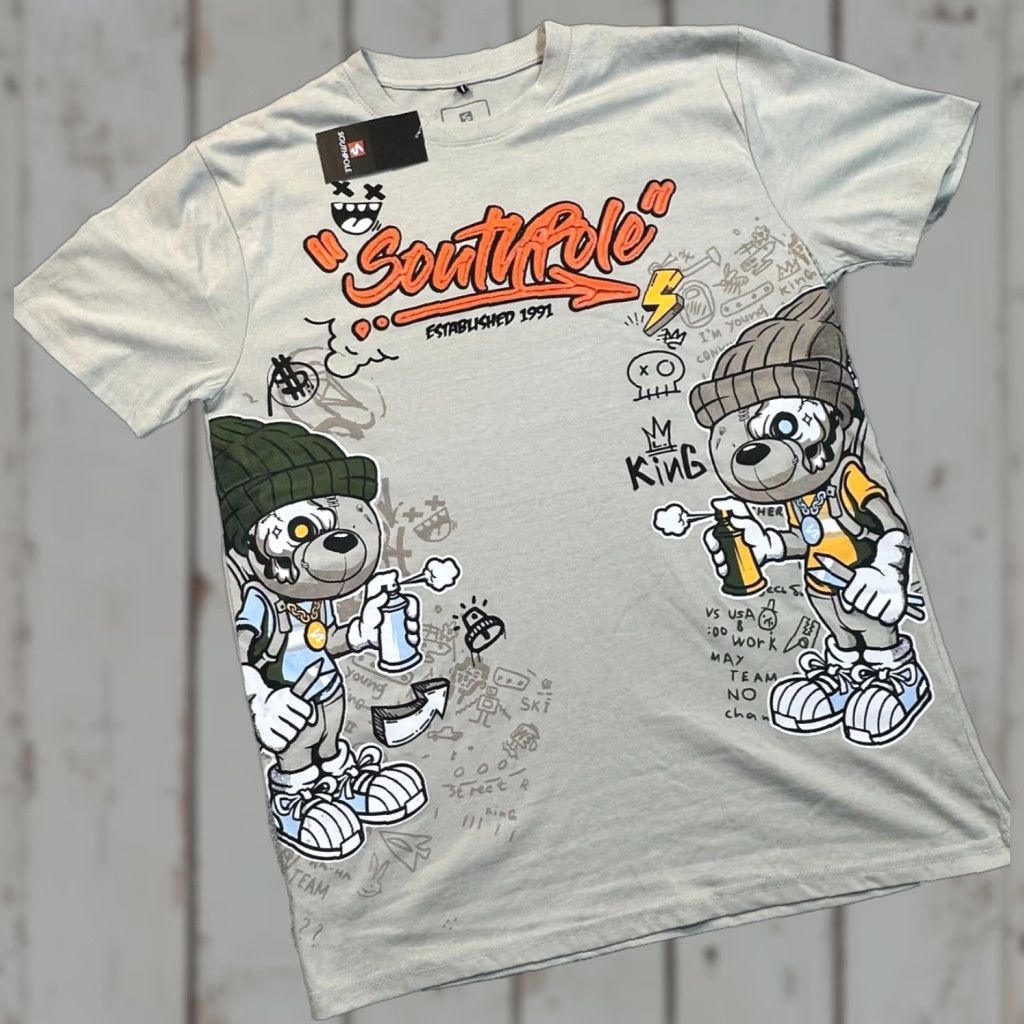 Southpole VINTAGE NWT Southpole Graphic Tee Mens Large Graffiti Dogs Streetwear Hip Hop Grunge Y2K Size US L / EU 52-54 / 3 - 1 Thumbnail