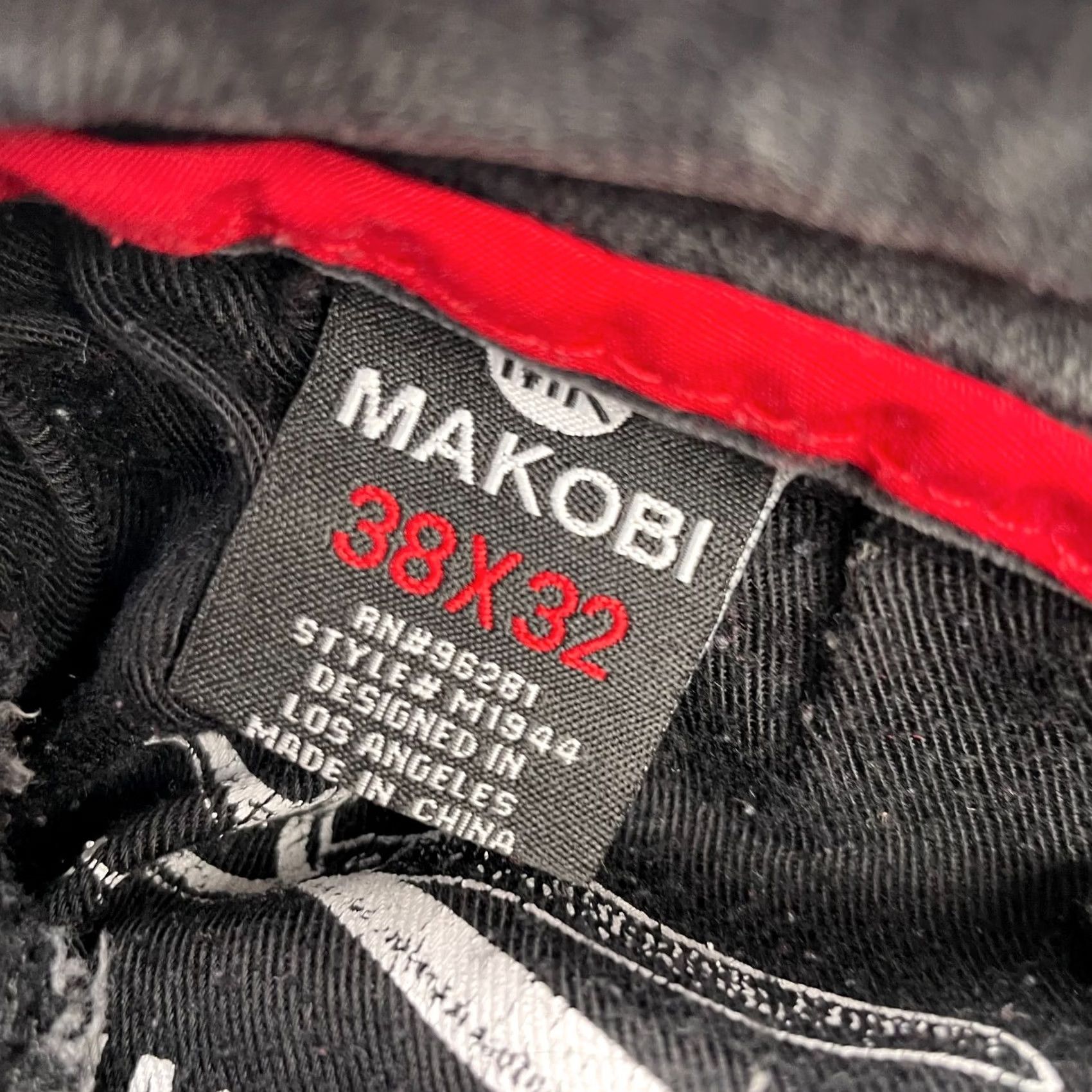 Denime Makobi Jeans Mens Skinny Leg Black Denim Distressed Streetware y2k Ripped 34x30 Size US 34 / EU 50 - 5 Thumbnail