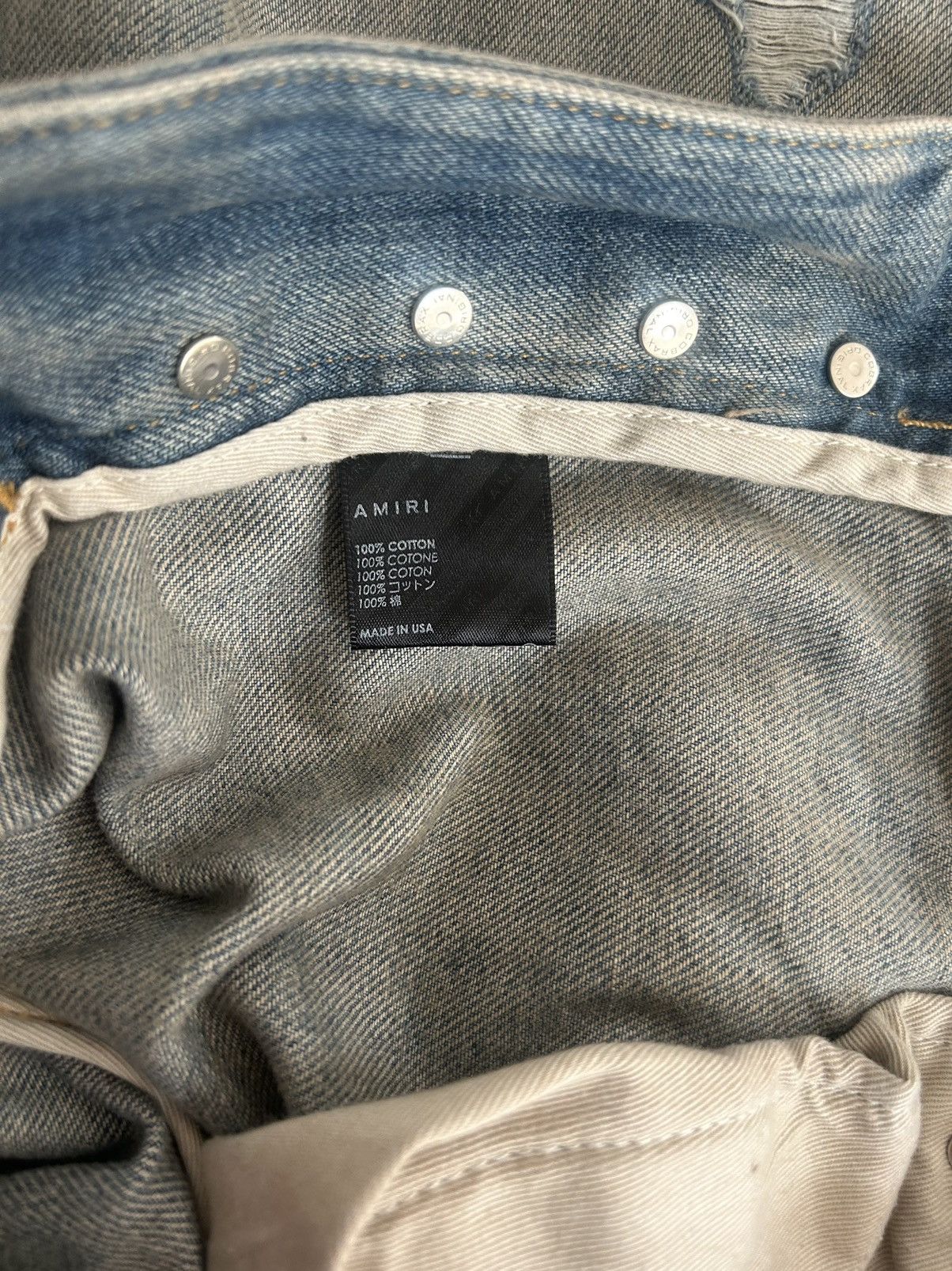 Amiri AMIRI Clay Indigo Plaid Carpenter Jeans SIZE 34 Size US 34 / EU 50 - 9 Thumbnail
