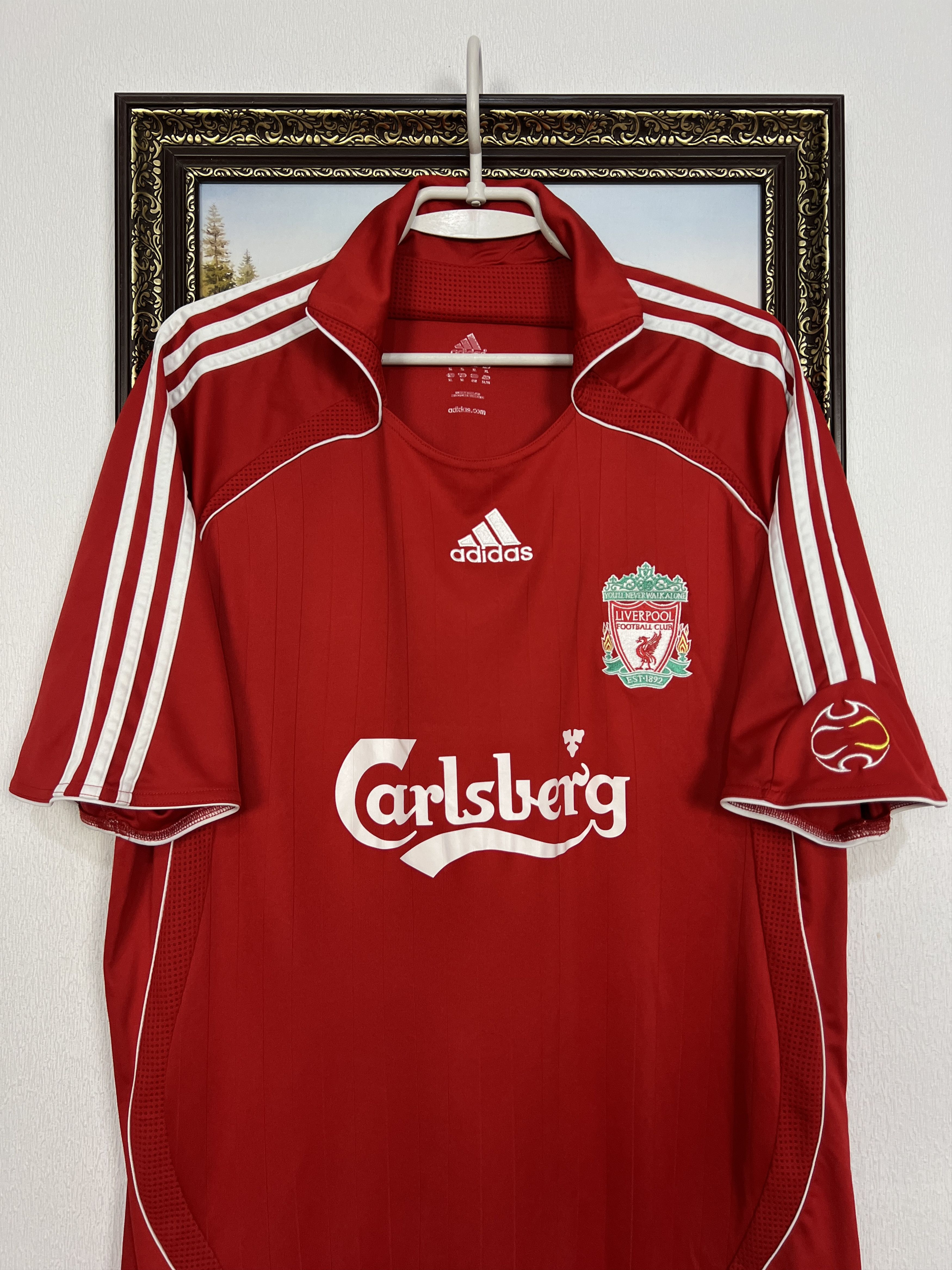 Adidas Liverpool Home football shirt 2006 Soccer Jersey Trikot Size US XL / EU 56 / 4 - 2 Thumbnail