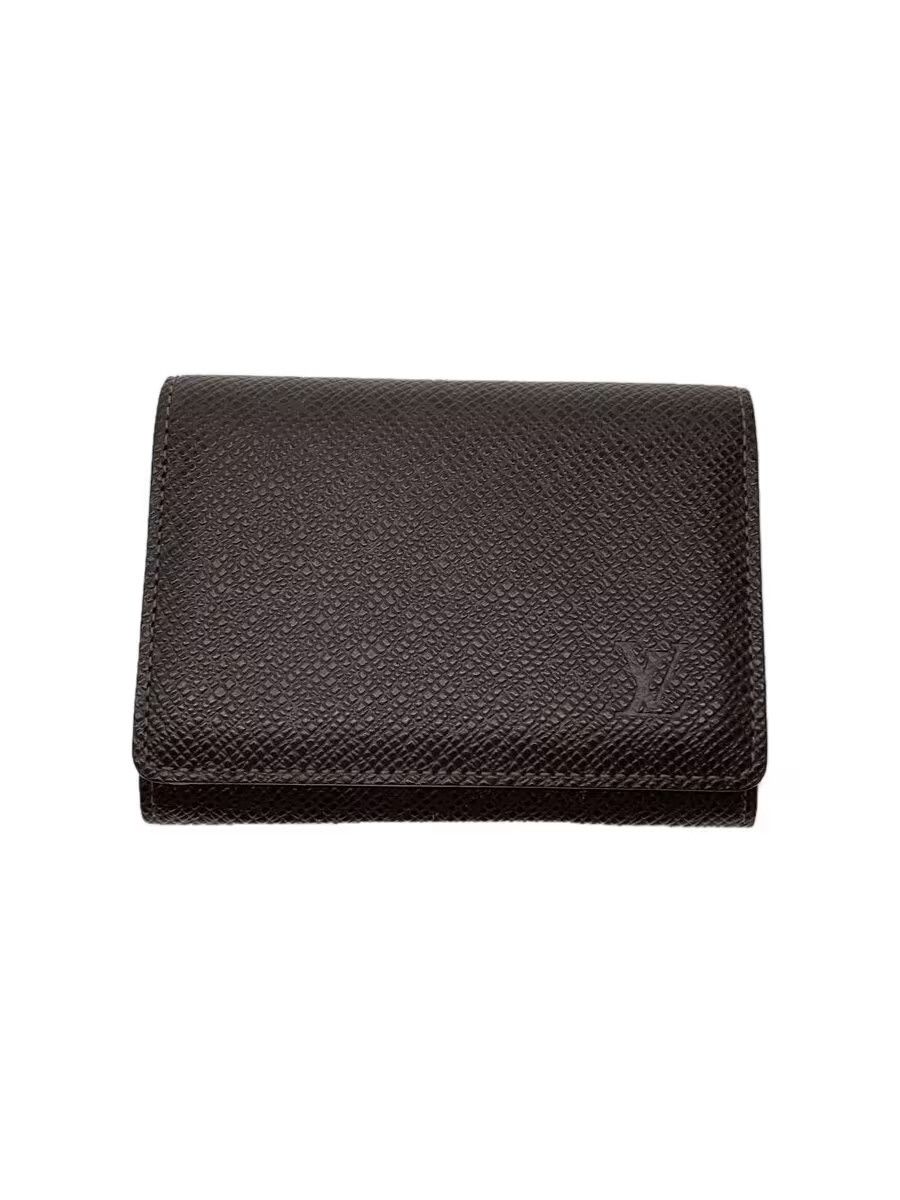 Louis Vuitton Taiga Envelope Carte de Visite NM Black Brown