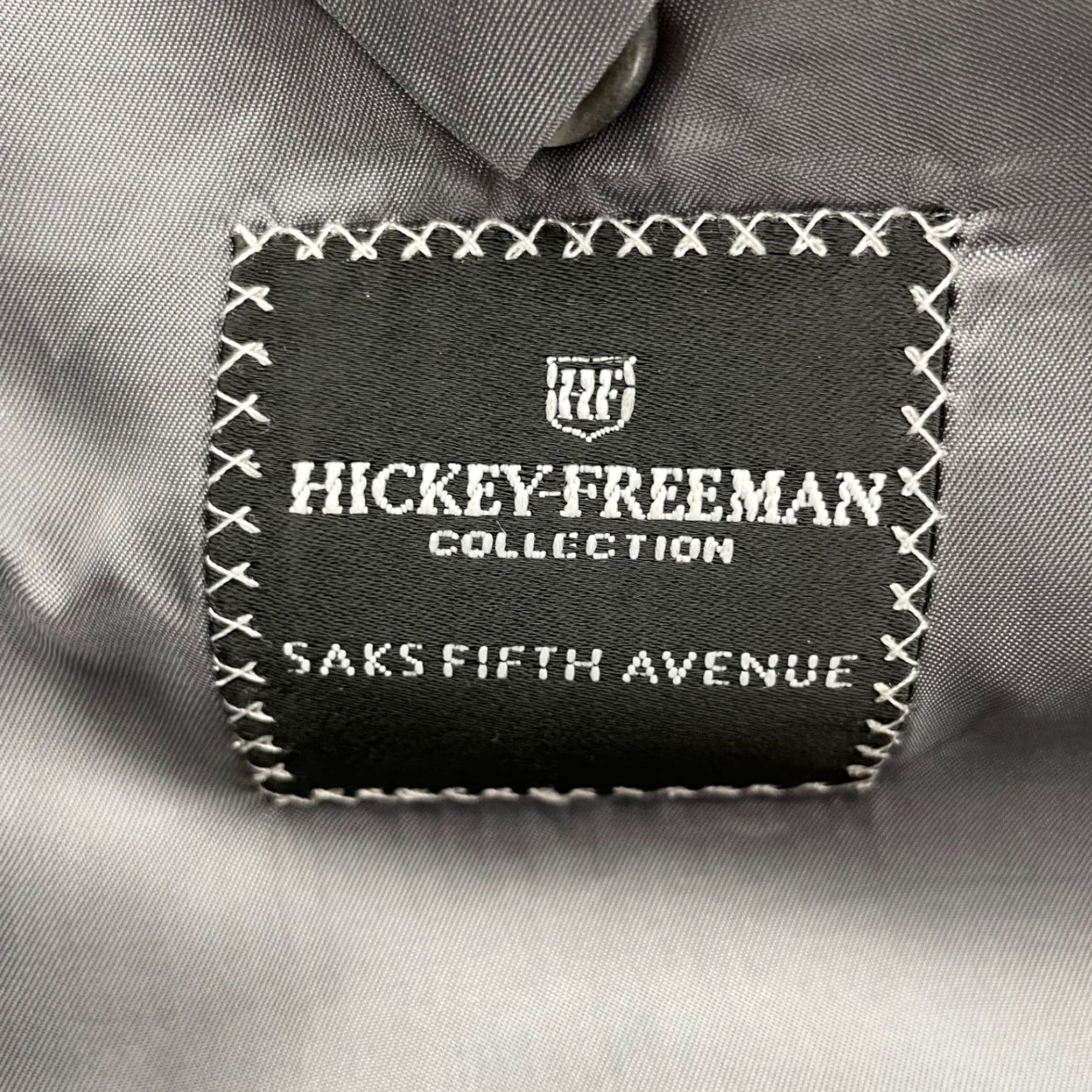 Vintage Hickey Freeman Blazer Jacket Men Two Button 48 Regular Wool Plaid Gray/Blue Boardroom Notch Lapel Mens Size 48R - 5 Thumbnail