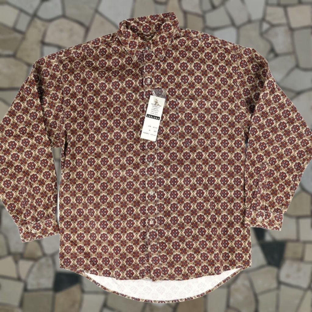 Vintage VTG Protest Clothing Micro Corduroy Button Down 1990s Shirt Red Men's M Size US M / EU 48-50 / 2 - 1 Thumbnail