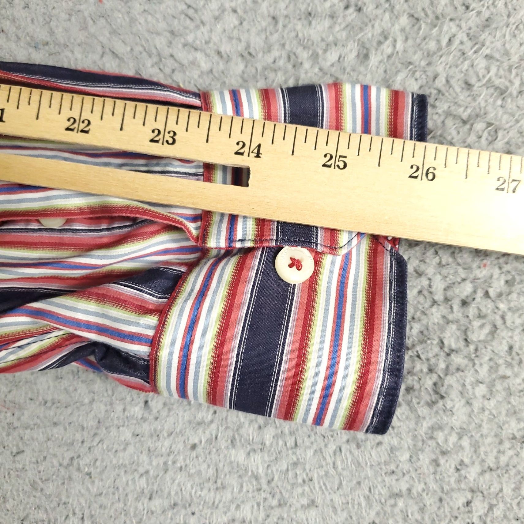 BUGATCHI Bugatchi Uomo Shirt Mens XL Red Striped Long Sleeve Button-Up Casual Size US XL / EU 56 / 4 - 6 Thumbnail