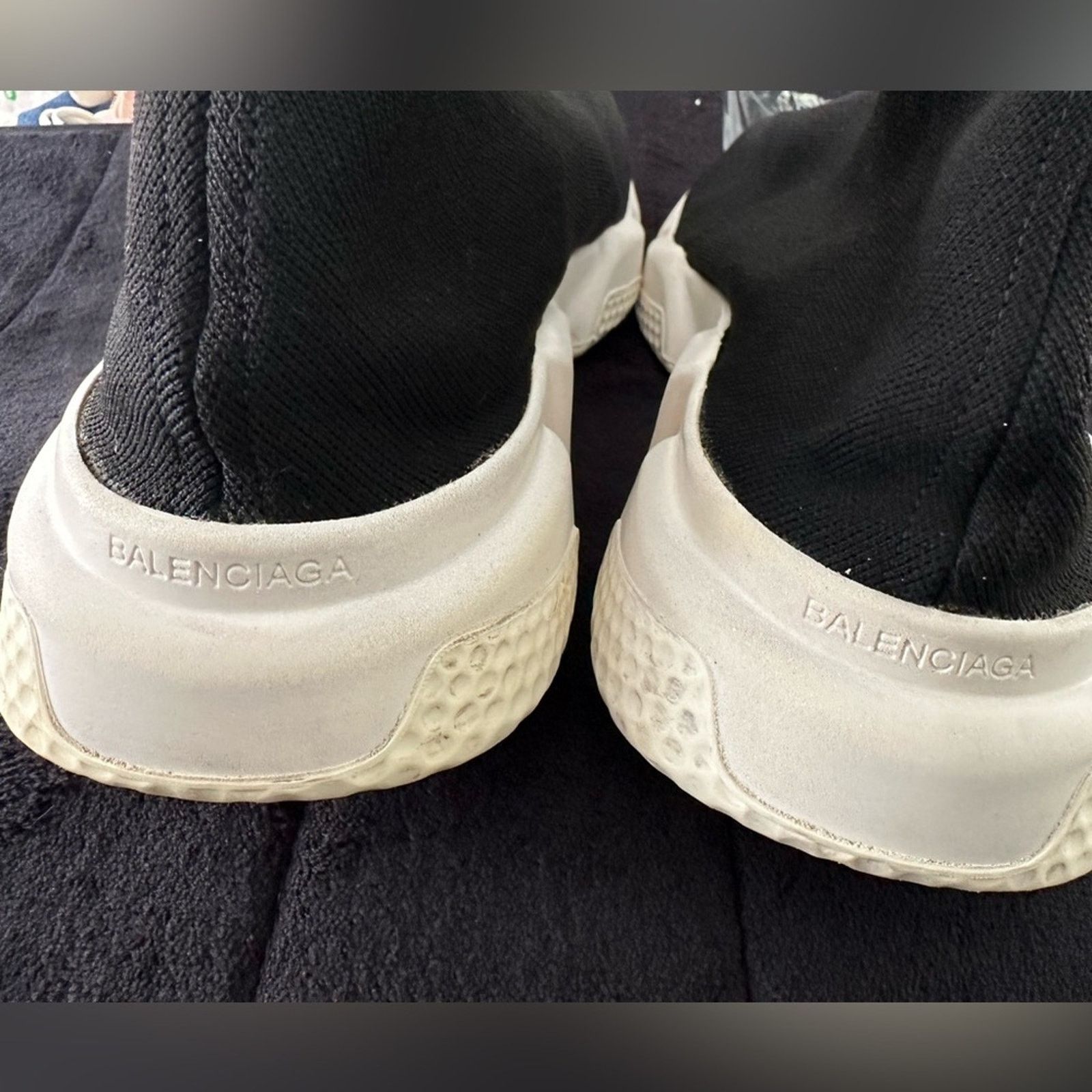 Balenciaga Speed Trainers EU 47 US 14 Mid-top Black sock White rubber Size US 14 / EU 47 - 13 Thumbnail