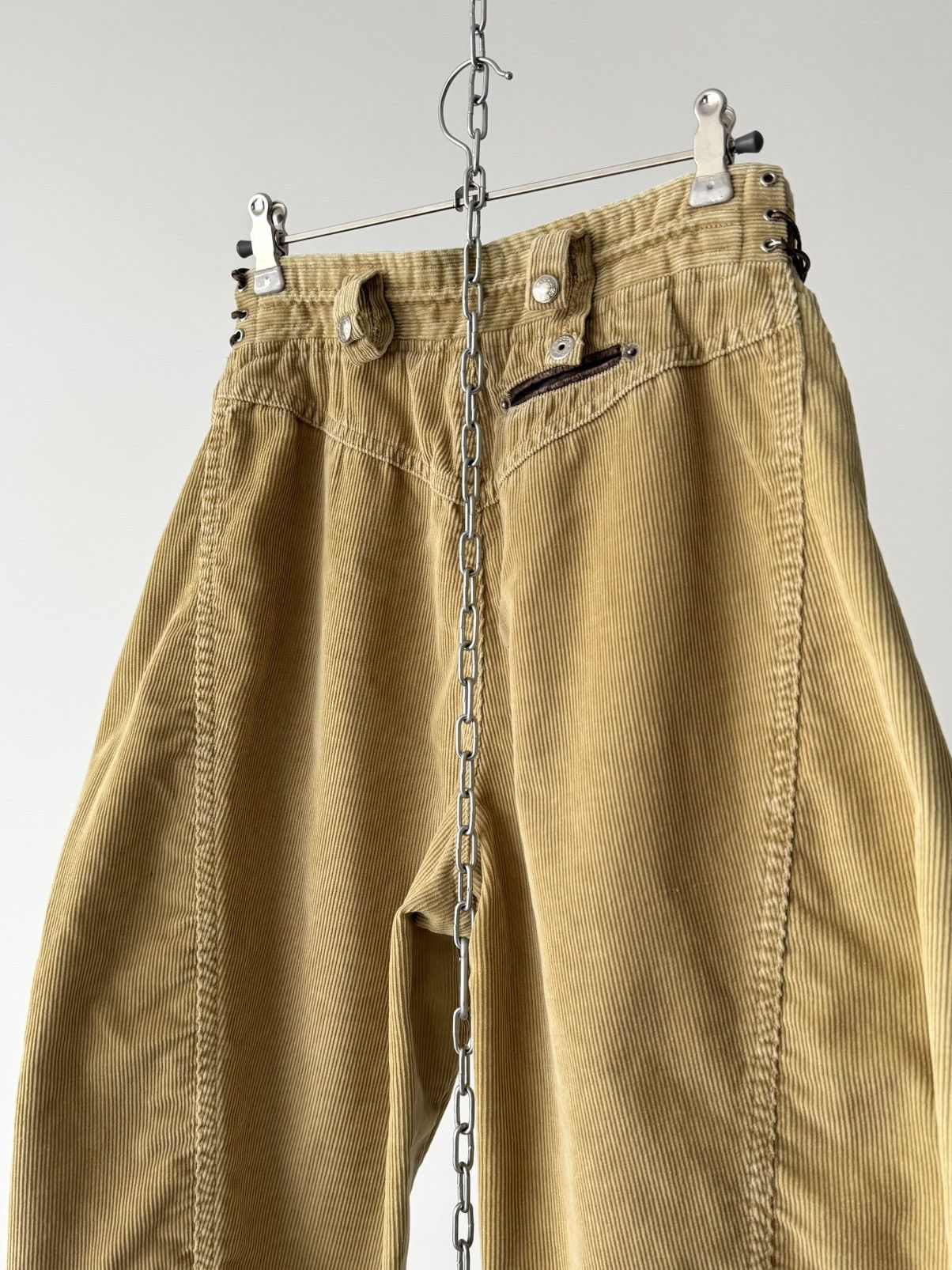 Diesel Vintage Y2K Diesel Women’s Gold Corduroy Trousers Size 27" / US 4 / IT 40 - 8 Thumbnail