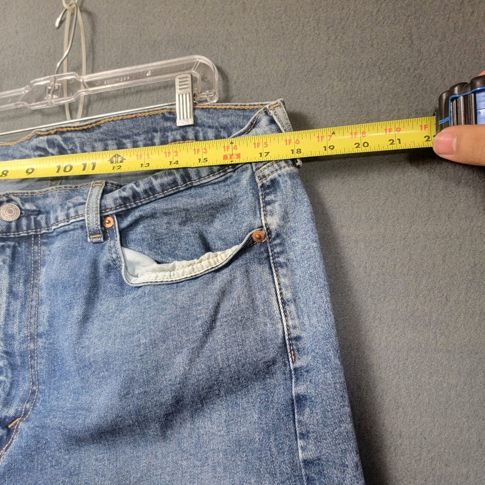 Levi's VINTAGE Levi's 505 Jeans Mens 40x30 Blue Regular Rise Mid 90s Retro Grunge Distressed Denim Pants Mens Regular Jeans Blue Levi's 505 Size US 40 / EU 56 - 6 Thumbnail