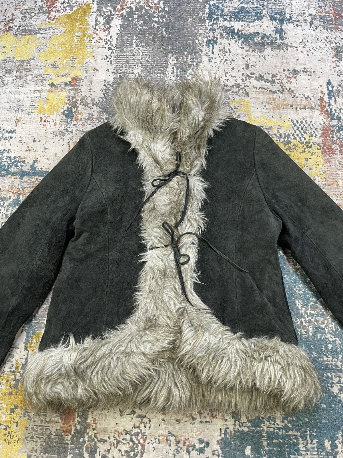 Hysteric Glamour Ozone Community Suede Leather Faux Fur Penny Lane Jacket Size S / US 4 / IT 40 - 3 Thumbnail