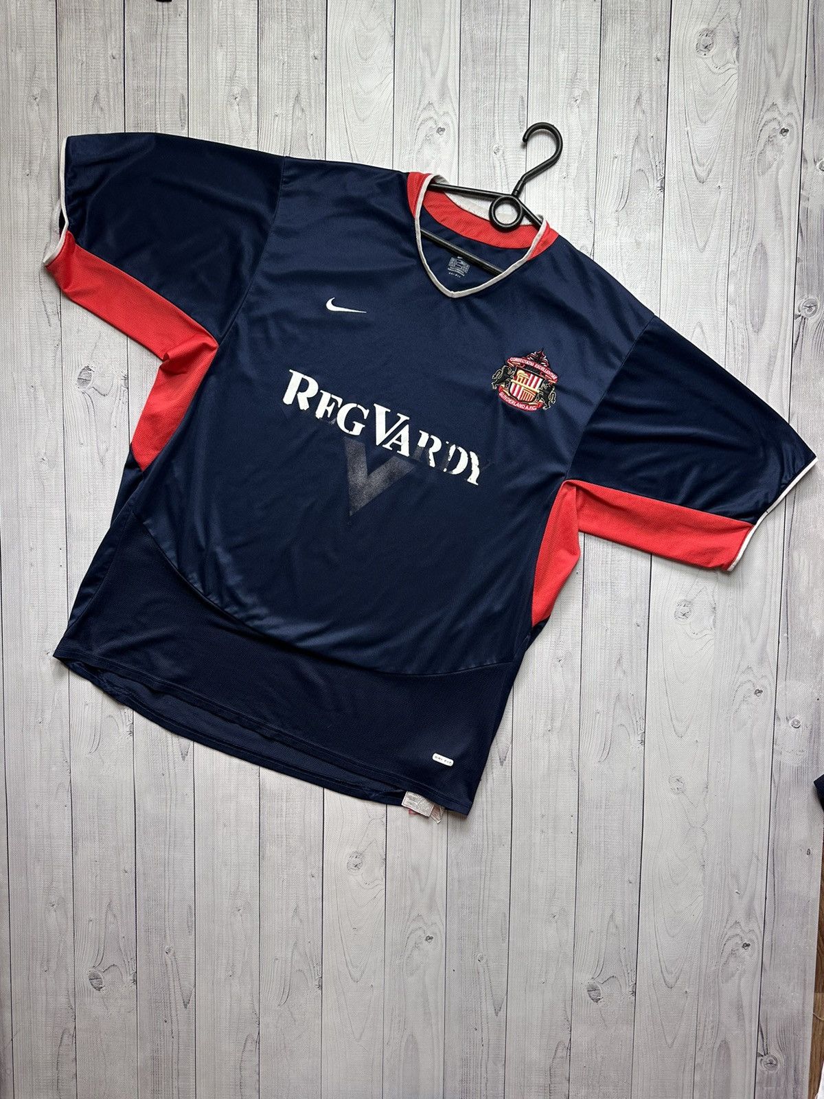 Nike × Vintage Vintage Nike Sunderland soccer jersey size Xl navy rare Size US XL / EU 56 / 4 - 1 Thumbnail
