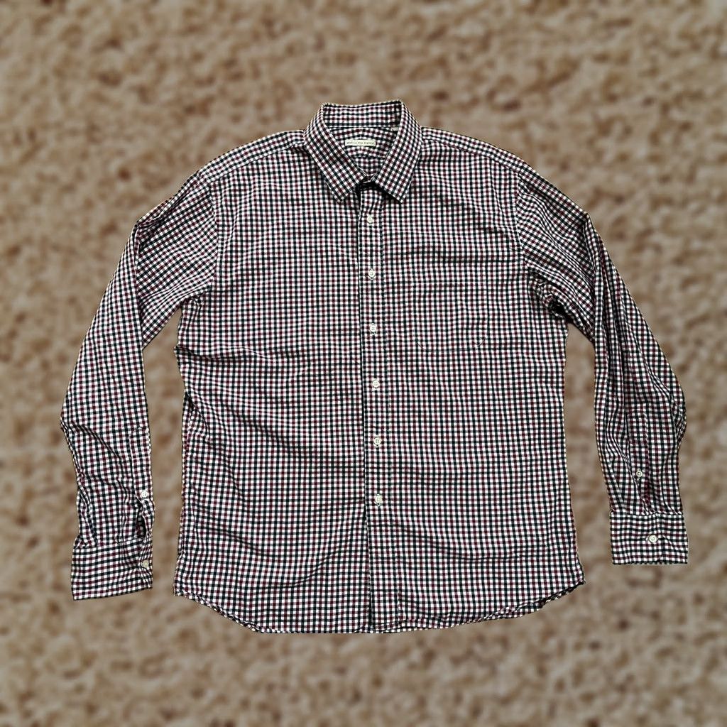 Vintage New England Shirt Co Gingham Check Button Up Shirt Men's XLarge XL Size 46R - 1 Thumbnail