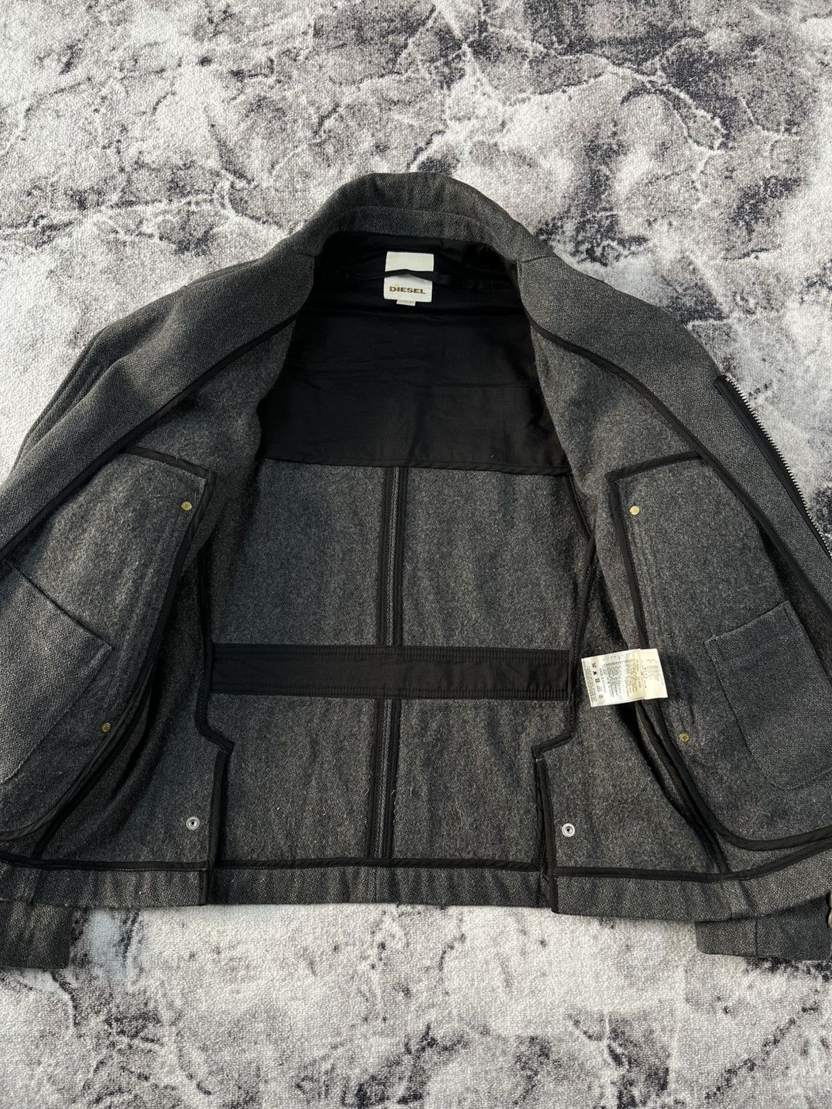 Diesel Diesel Wool Zip Jacket Minimal Distressed Fit M Size US M / EU 48-50 / 2 - 10 Thumbnail