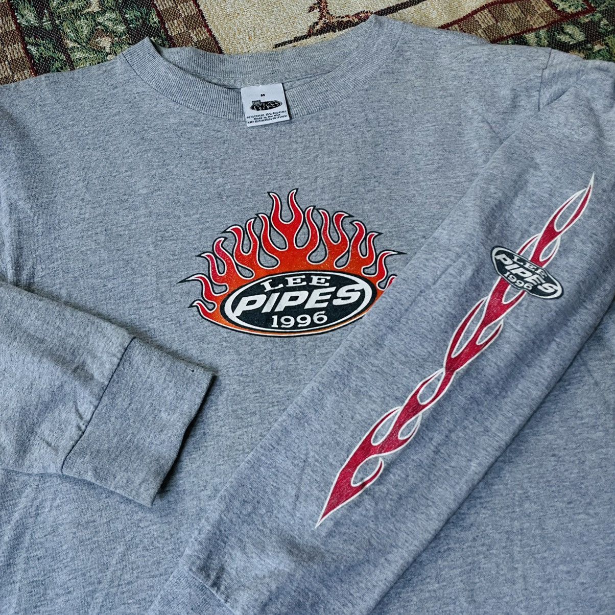 Lee × Vintage 90's Lee Pipes Flame Long Sleeve Size US M / EU 48-50 / 2 - 1 Thumbnail