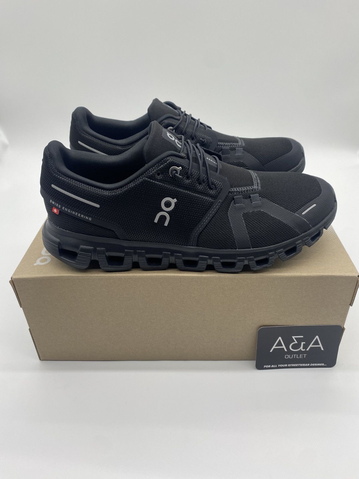 On Running Cloud 6 All Black Us 9 Shoes, Men's