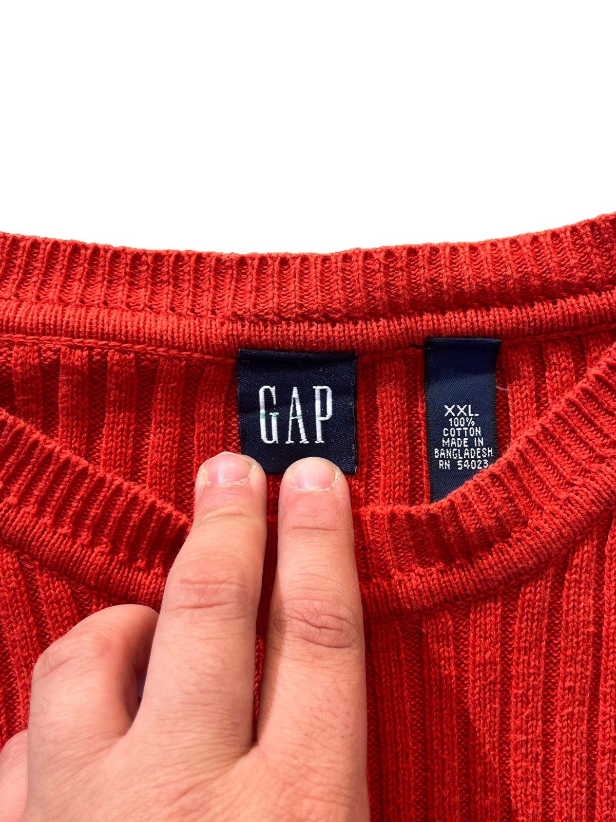 Gap × Vintage 90s Casual Orange Gap Sweater Size US XXL / EU 58 / 5 - 3 Thumbnail