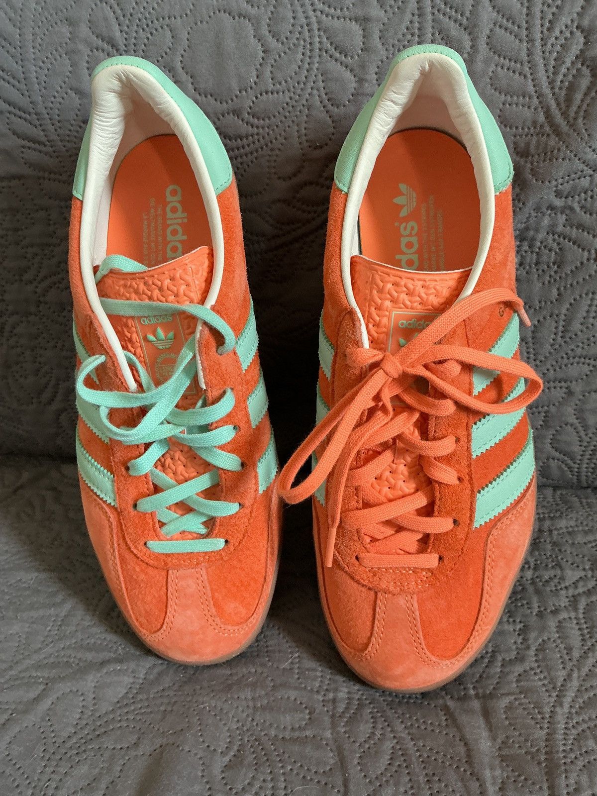 Adidas Adidas Gazelle Orange / Clear Mint (Turquoise) — New Size US 7 / IT 37 - 3 Thumbnail