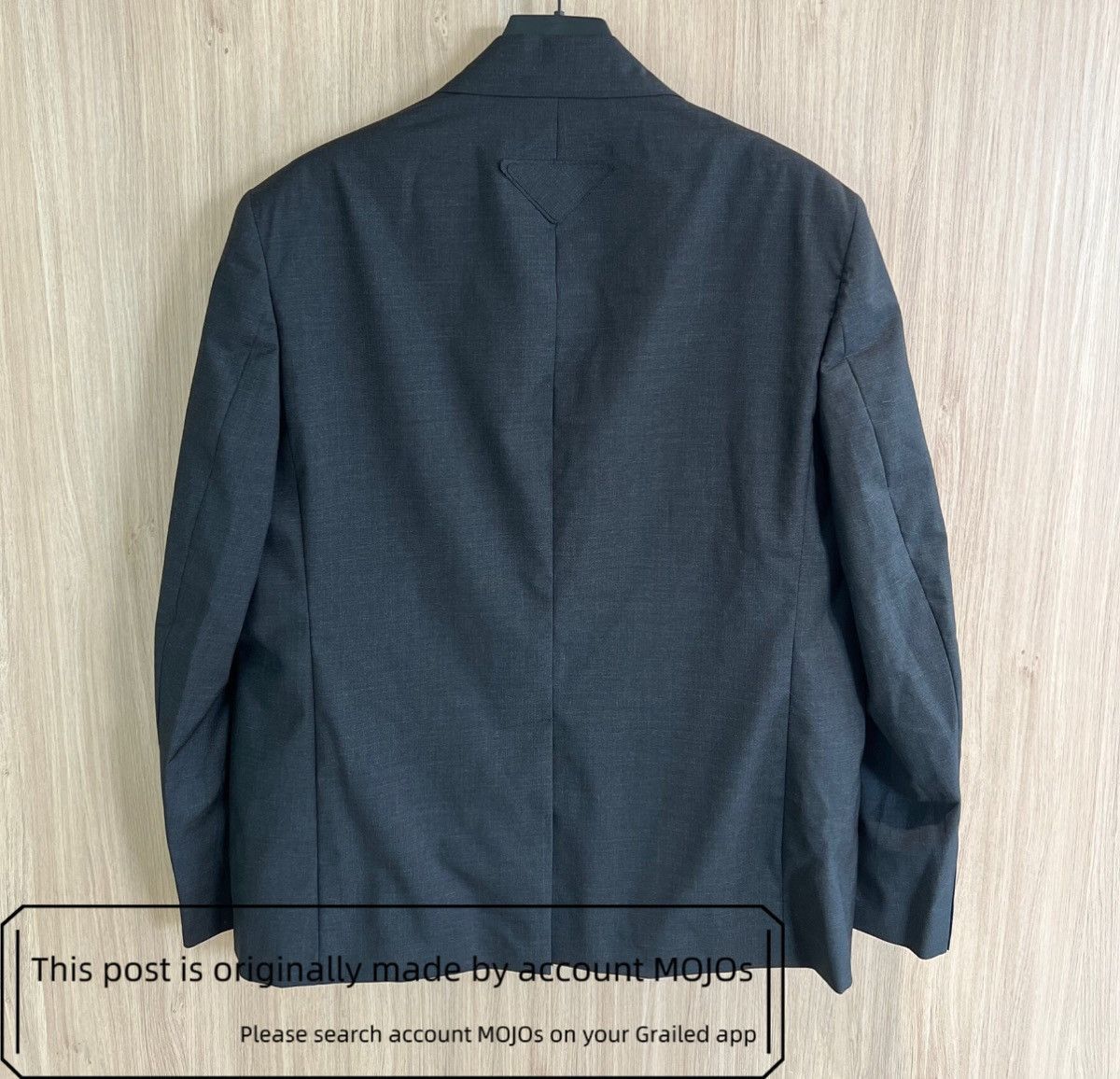 Prada Sz 48 Prada Dark Gray Triangle Logo Patch Blazer mojos1327 Size US M / EU 48-50 / 2 - 2 Thumbnail