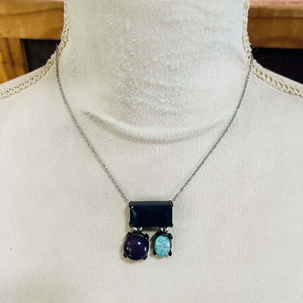 Handmade Handcrafted salvaged repurpose pendant on chain necklace Size ONE SIZE - 3 Thumbnail