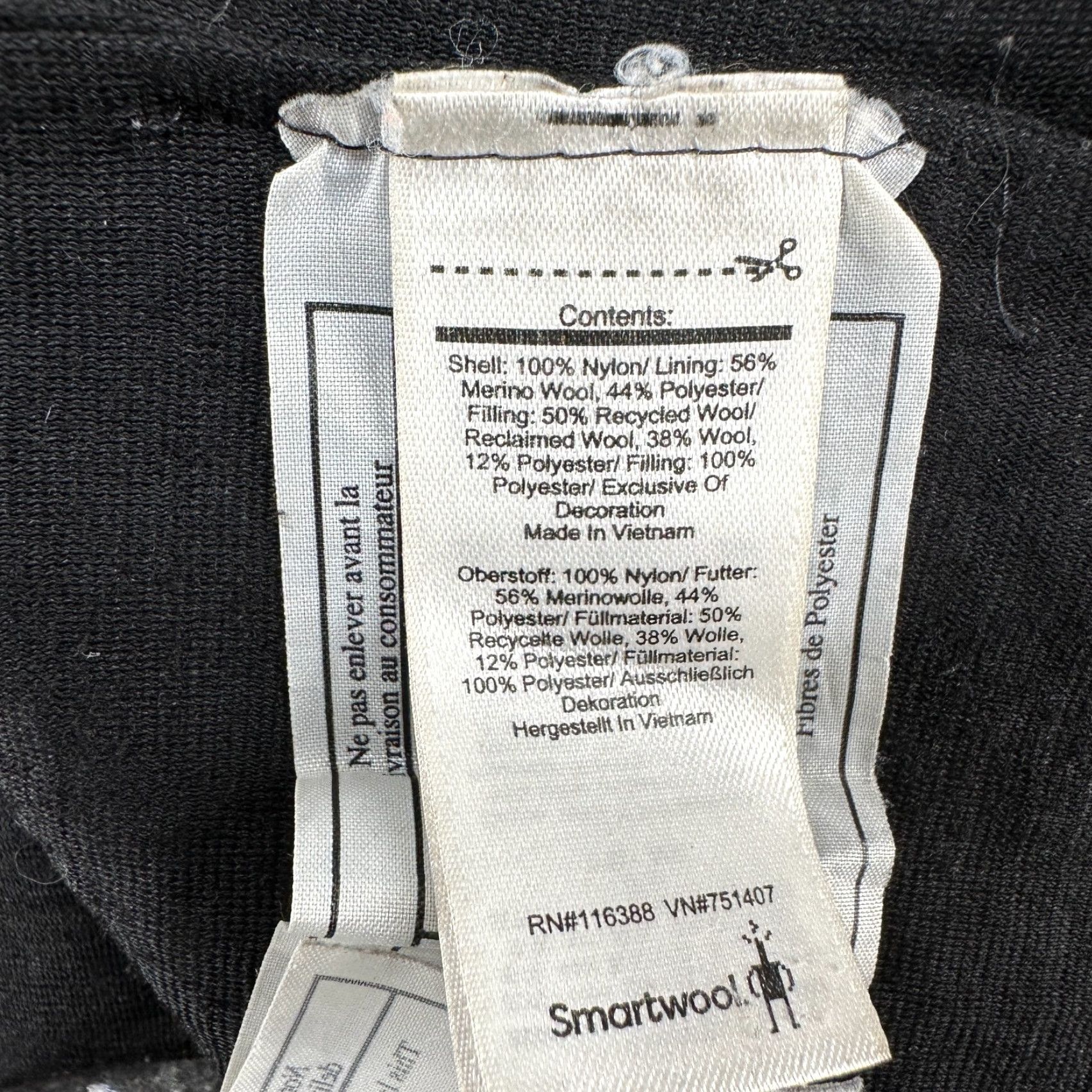 Smartwool Smartwool Smartloft Vest Mens XL Black Full Zip Lined Insulated Nylon Sleeveless Vest Full Zip Insulated Black Mens XL SmartWool Size US XL / EU 56 / 4 - 5 Thumbnail