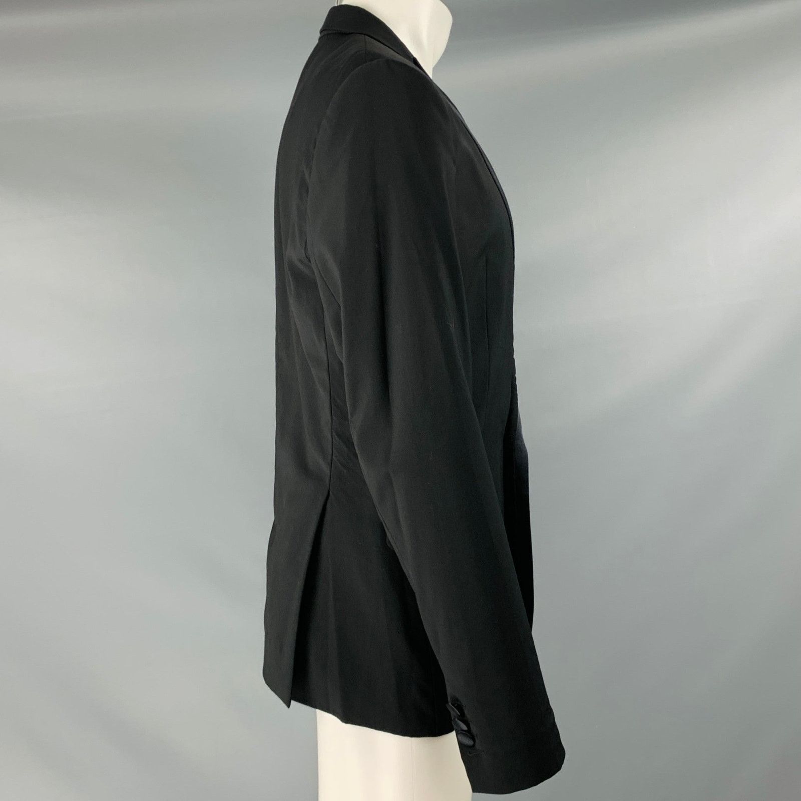 Dsquared2 DSQUARED2 Size 40 Black Wool Peak Lapel Sport Coat Size 40R - 3 Thumbnail