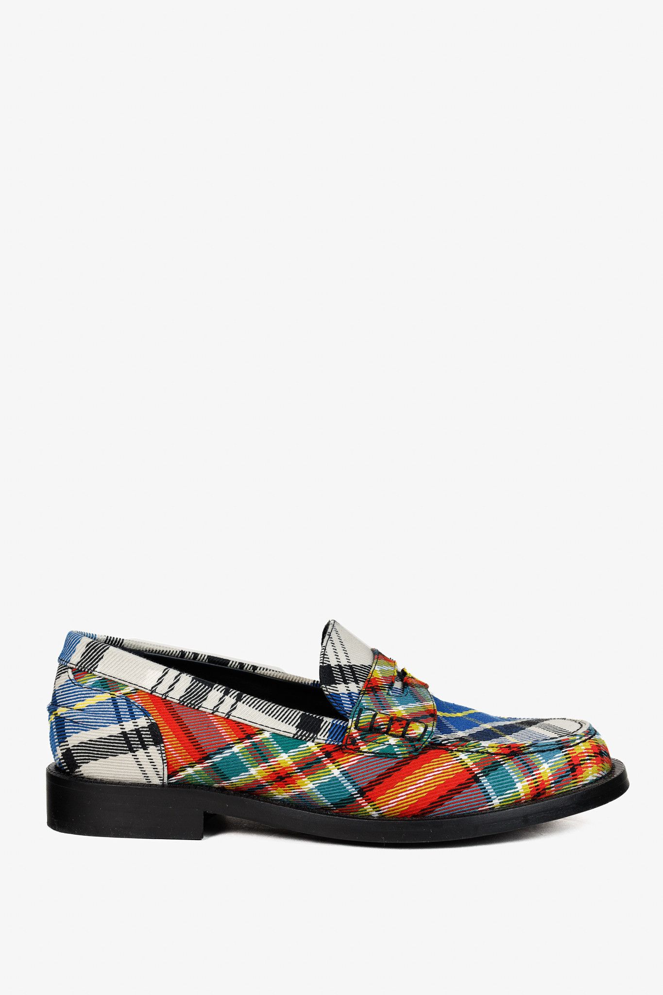Burberry Burberry Bedmont Poppy Orange Tartan Flat Loafers Size US 6.5 / IT 36.5 - 1 Thumbnail