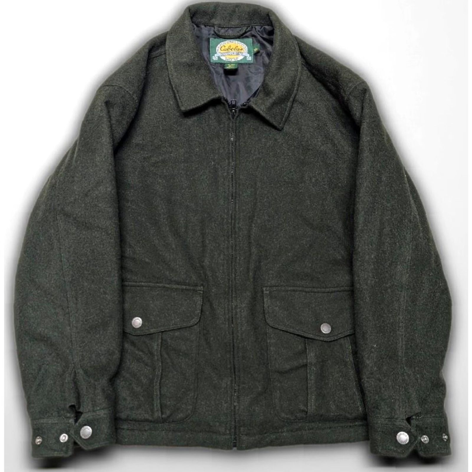 Vintage VINTAGE Cabela's Wool Blend Alpaca Coat Men L Green Coat Size US L / EU 52-54 / 3 - 2 Thumbnail