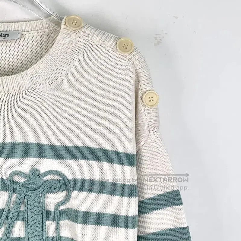 Max Mara MaxMara Striped Cotton Sweater for Women . Size M / US 6-8 / IT 42-44 - 3 Thumbnail