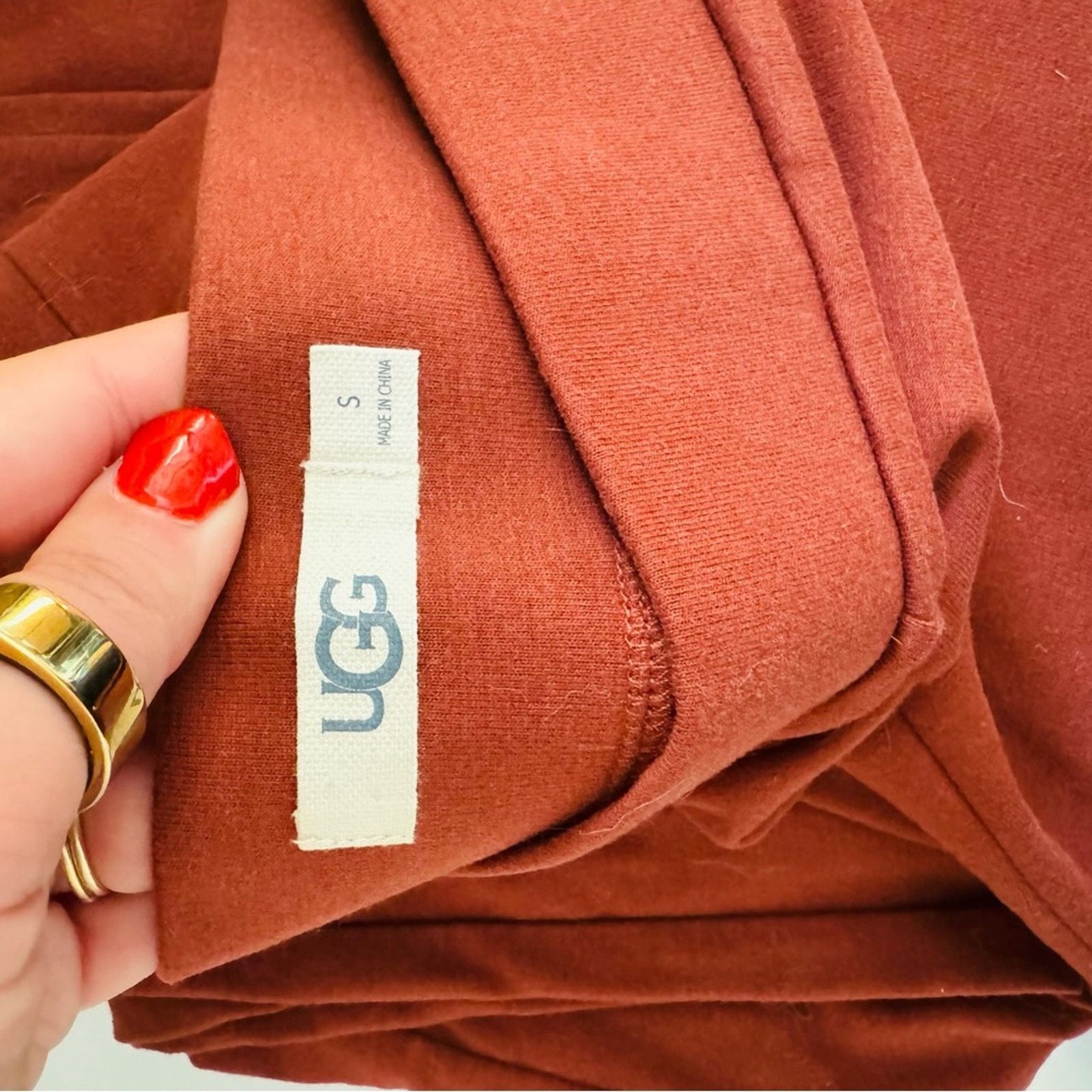 Ugg NEW UGG Straight Rust Brick Red Sweatpants Lounge PJ Pant Size 27" / US 4 / IT 40 - 9 Thumbnail