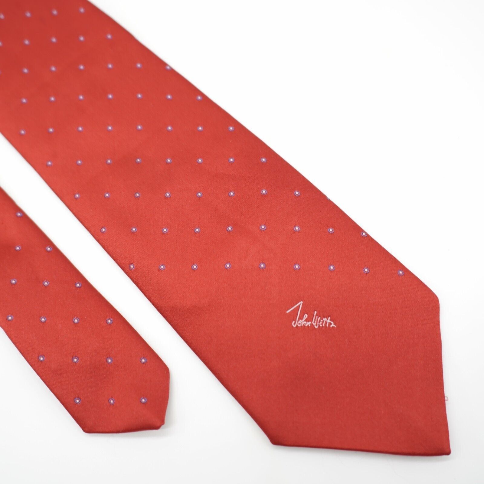 John Weitz John Weitz Signature Red Woven Silk Blend Tie Short Size ONE SIZE - 1 Thumbnail