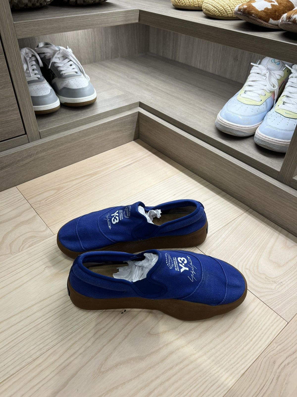 Y-3 Y-3 Tangutsu YOHJI YAMAMOTO Blue Slip On Sneakers | Grailed