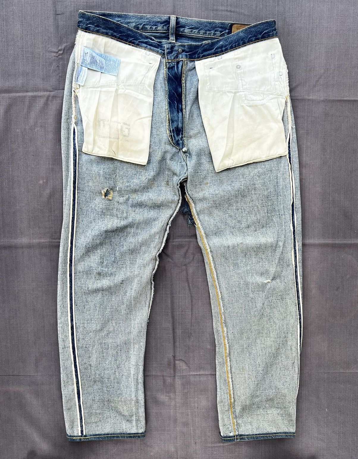 Levi's Vintage Clothing 🔥HOT DROPS🔥 1954 LVC 501Z XX "E" selvedge denim Size US 36 / EU 52 - 23 Thumbnail