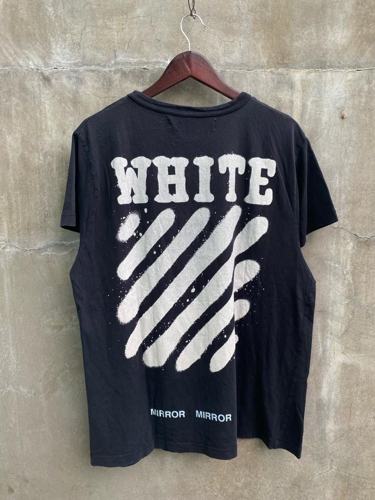 image of Off White Ss17 Mirror Spray Paint Tee in Black, Men's (Size Small)