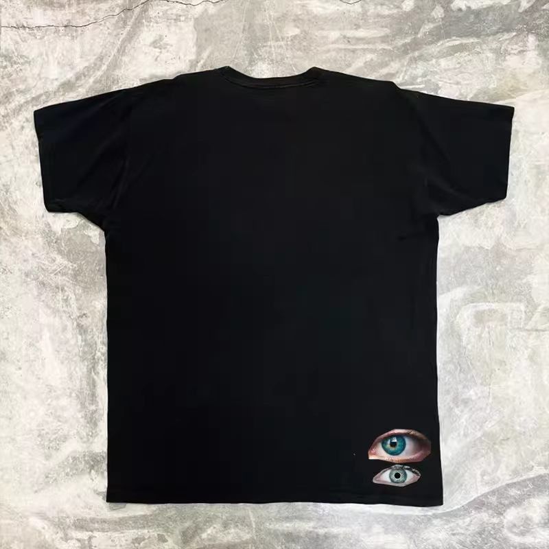 Vintage Black Vintage Cotton T-Shirt with Eye Print Size US M / EU 48-50 / 2 - 2 Thumbnail