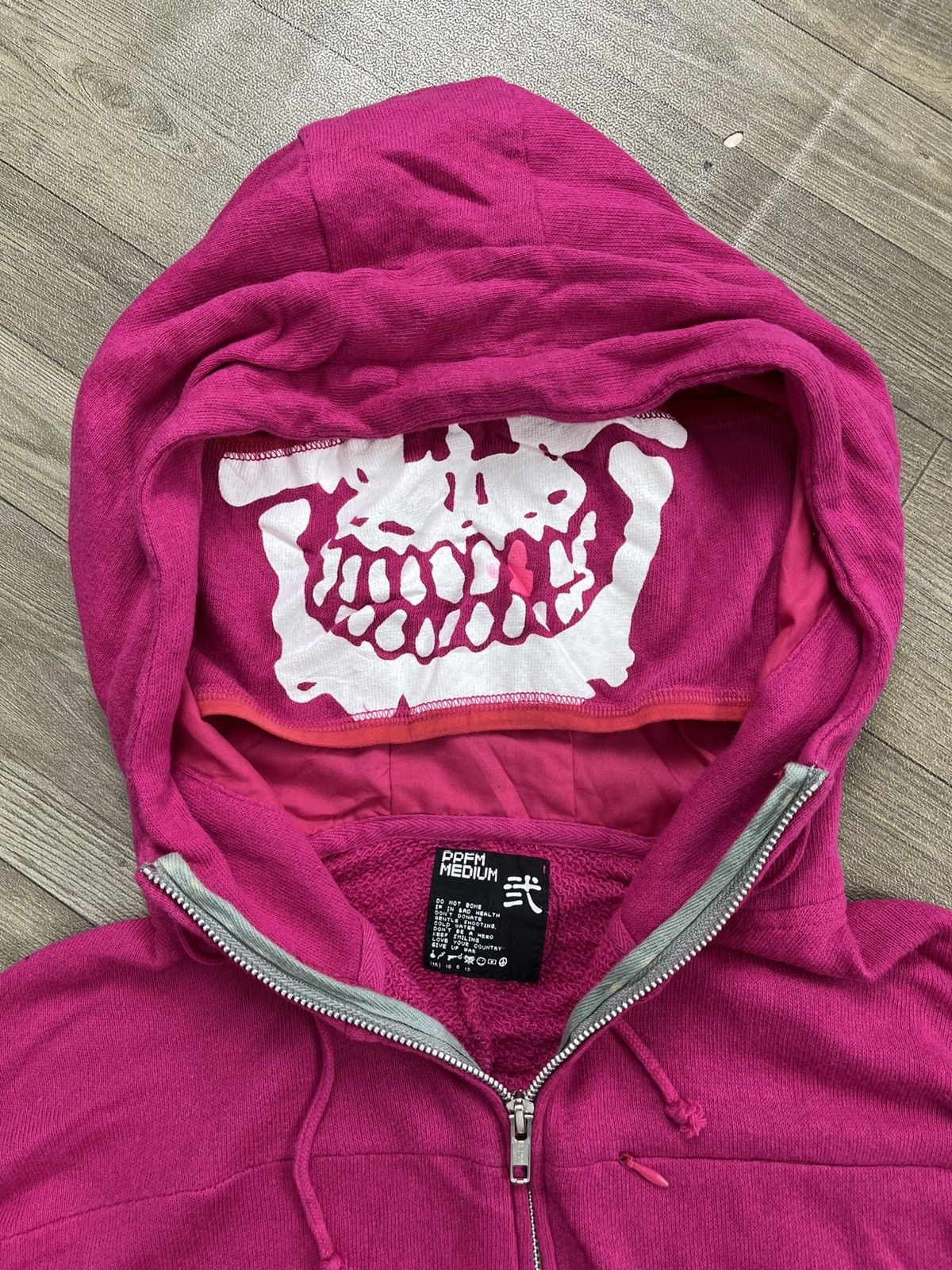PPFM PPFM Skull Face Mask Ninja Magenta Lgb Style Zip Hoodie🥷 Size US M / EU 48-50 / 2 - 5 Thumbnail