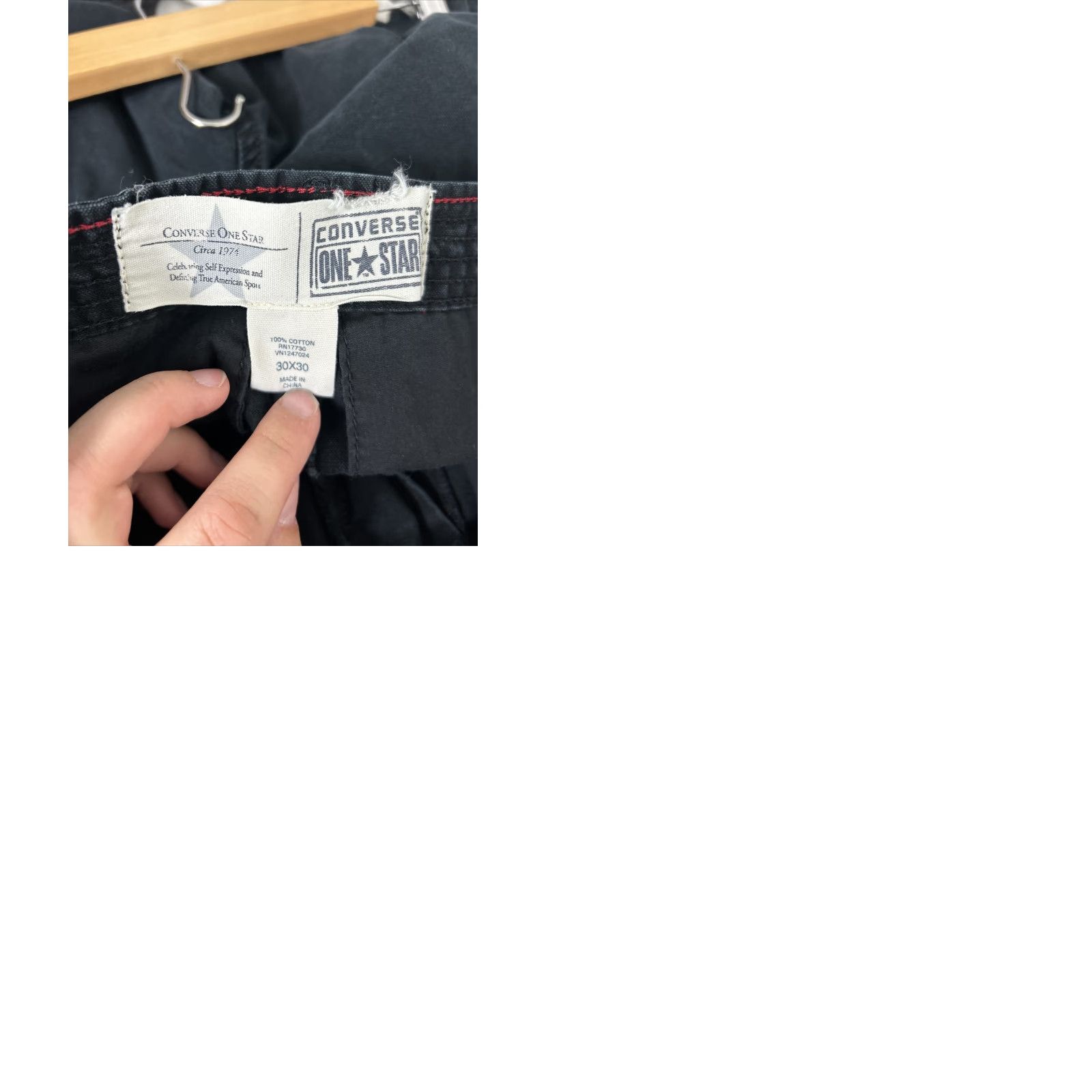 Converse Converse Men Pants Moto Black 30x30 Cotton Blend Double Knee Size US 30 / EU 46 - 9 Thumbnail