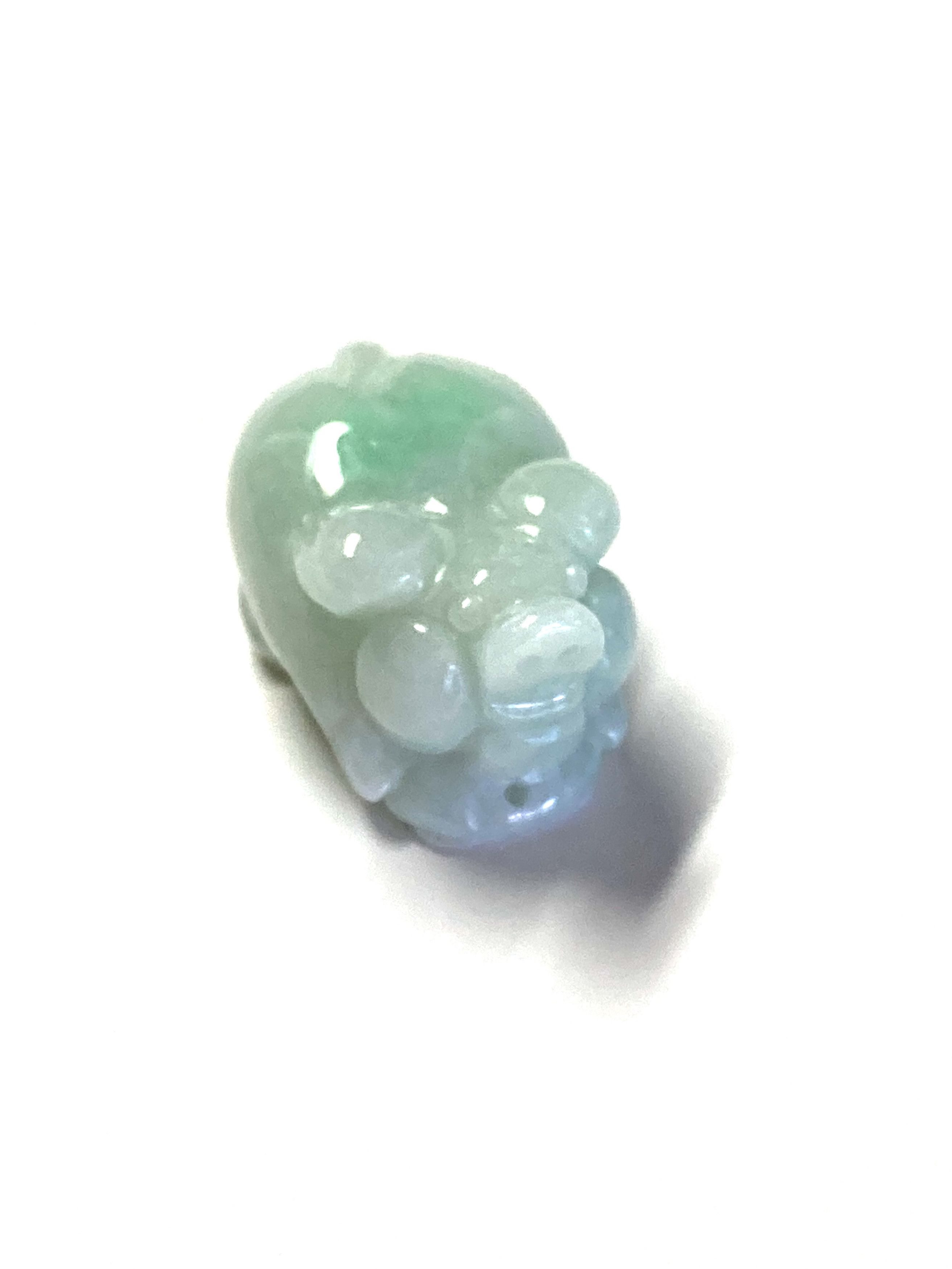 Other 60009 Certified Jadeite jade Green Pig Small pendant Size ONE SIZE - 1 Thumbnail