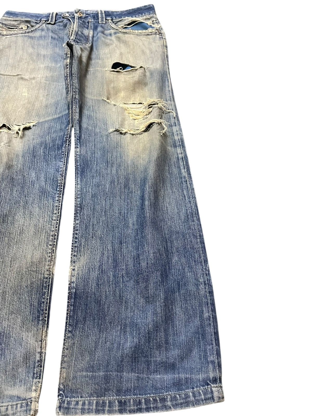 Diesel Vintage Diesel Arker F.P.Baggy Mudwash Ripped Denim Size US 35 - 5 Thumbnail