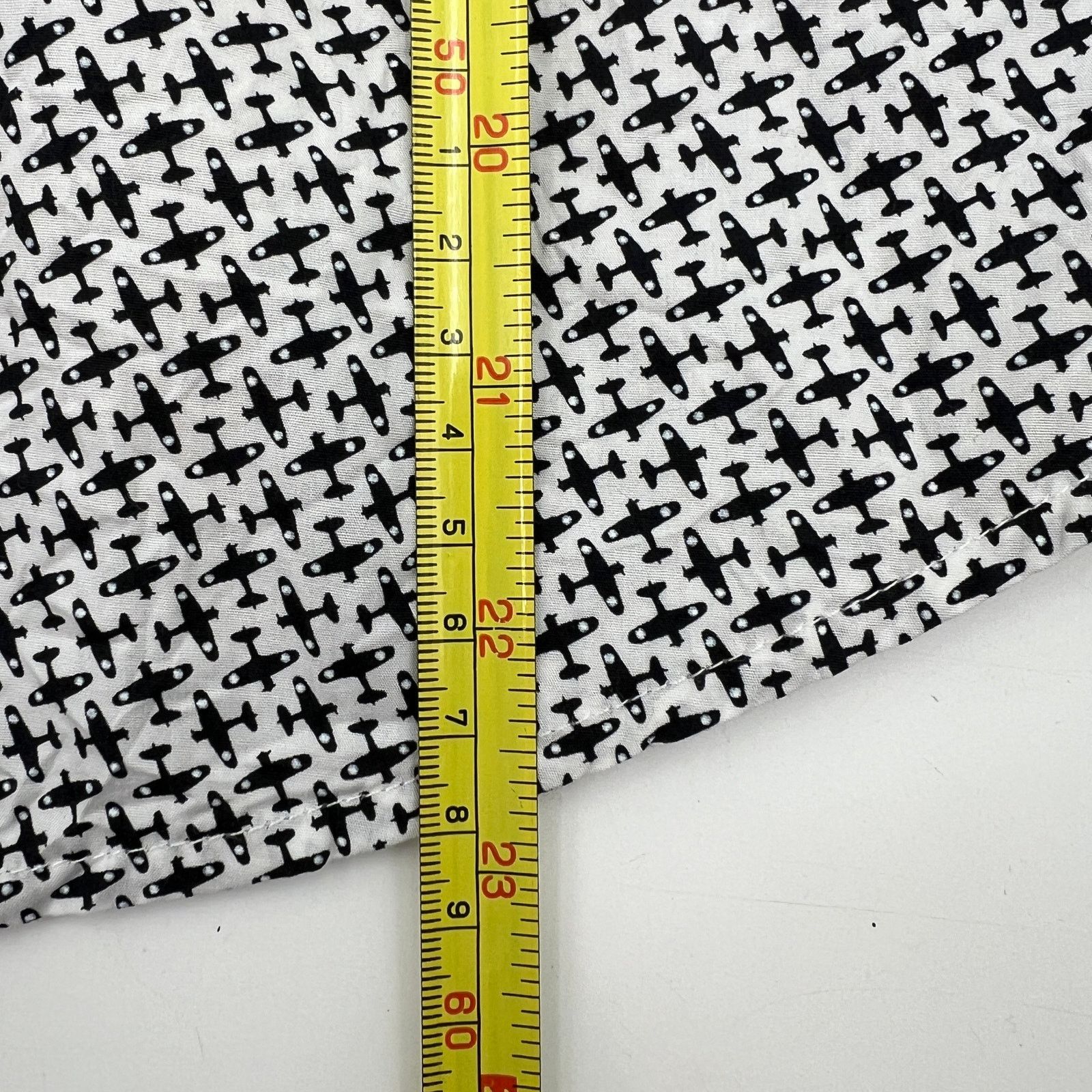 Frank & Eileen Frank & Eileen Barry Black White Airplane Print Cotton Shirt Size XXS / US 00 / IT 34 - 8 Thumbnail