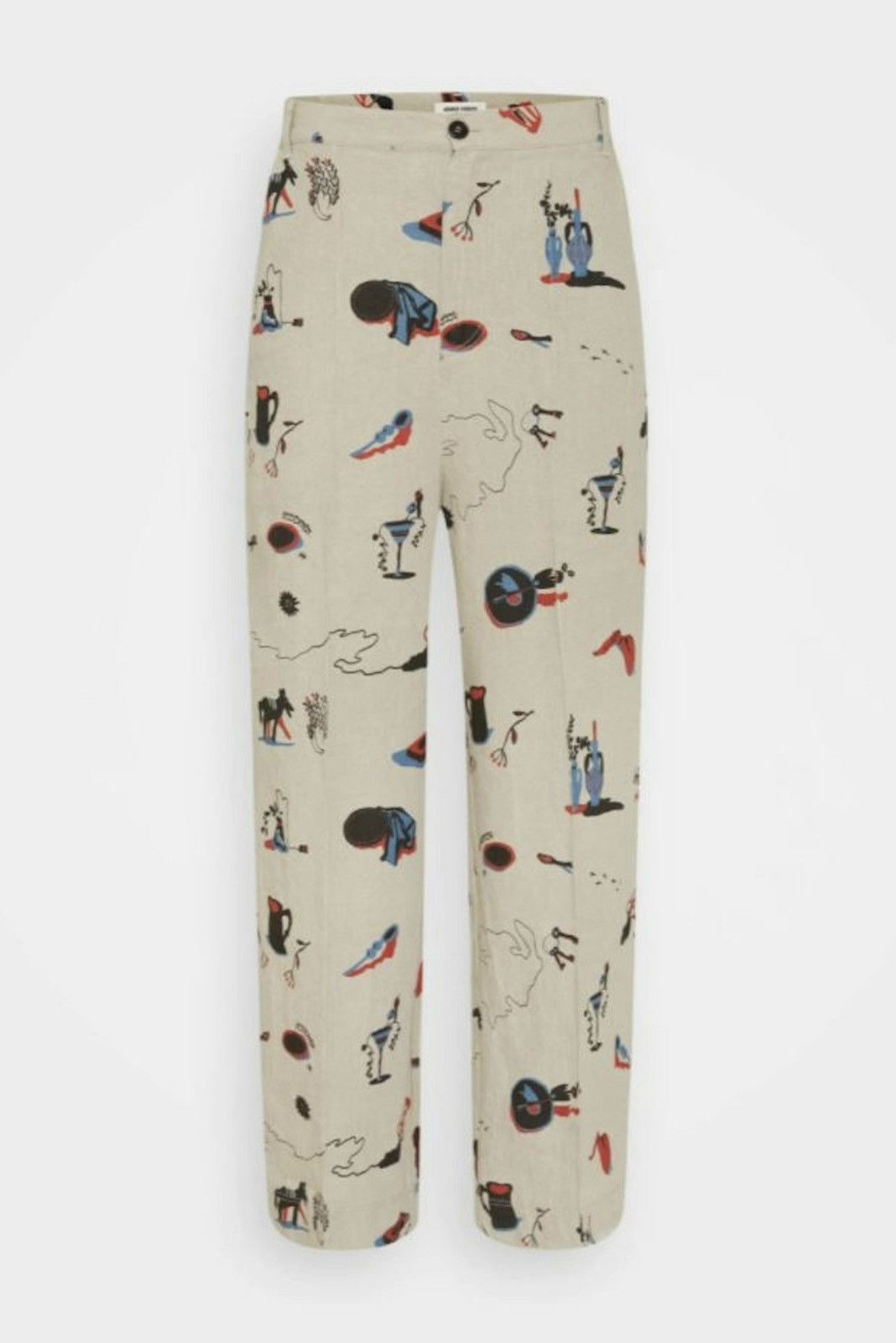 image of Avant Garde x Henrik Vibskov ds! Aw21 Henrik Vibskov Story Time Print Miami Casual Pants (Size 32)