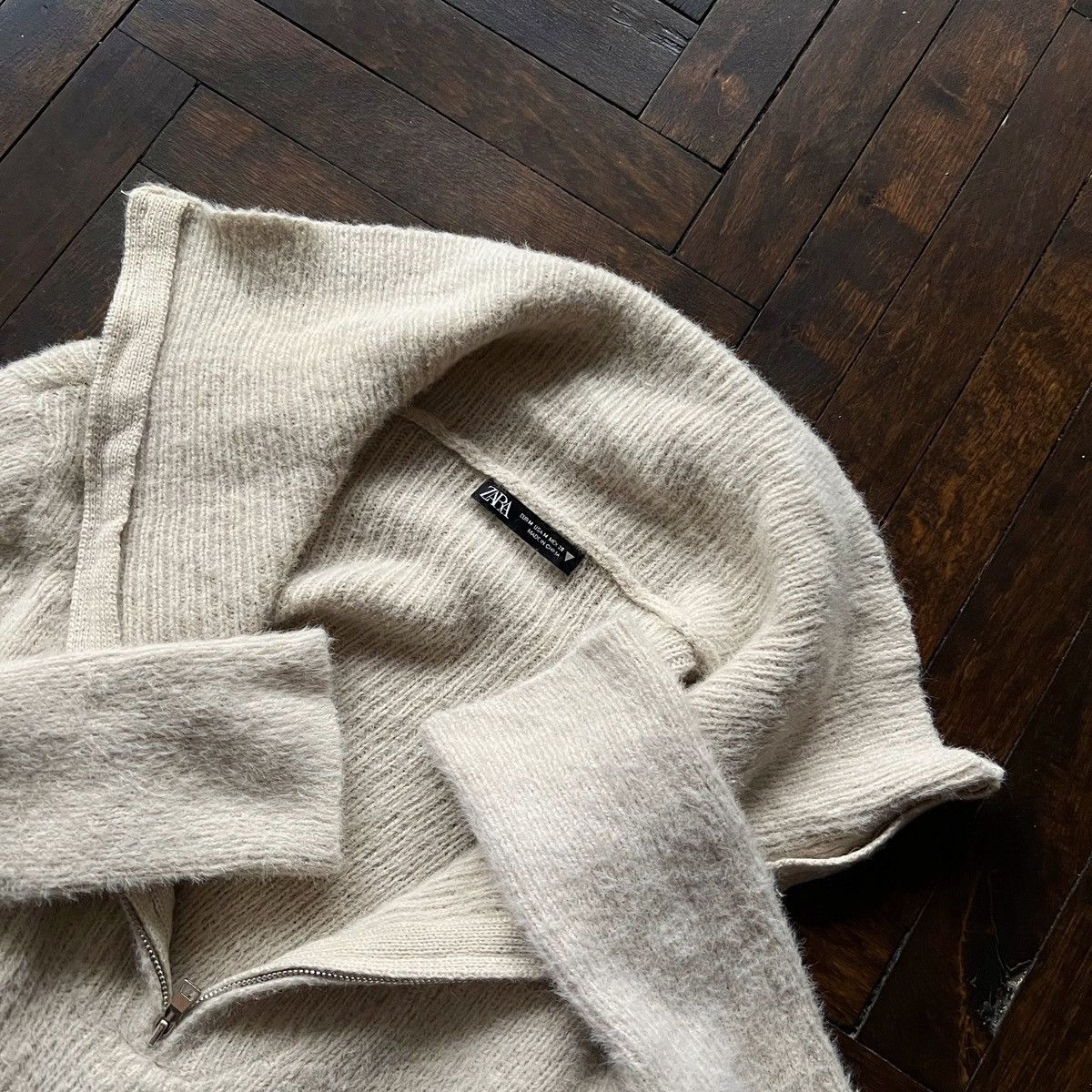Designer × Zara Zara Womens Beige Knit Cropped Lightweight Sweater Size S / US 4 / IT 40 - 4 Thumbnail