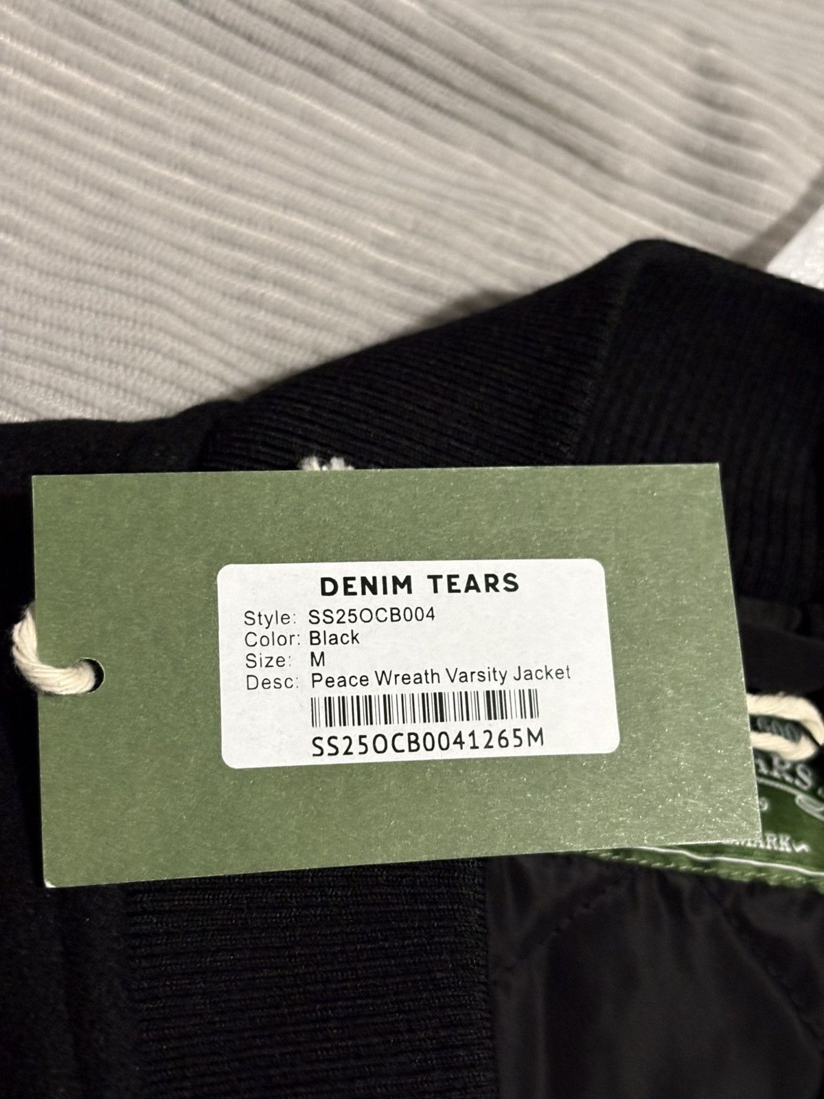 DENIM TEARS M New Denim Tears Peace Wreath Varsity Jacket Letterman Size US M / EU 48-50 / 2 - 7 Thumbnail