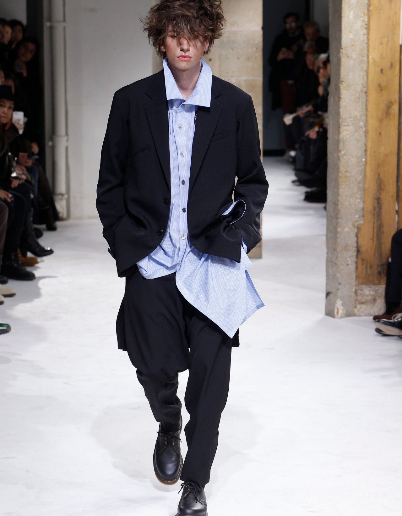 Yohji Yamamoto Vtg YOHJI YAMAMOTO Single Breasted 3 Buttons Blazer Jacket Size 42R - 1 Thumbnail