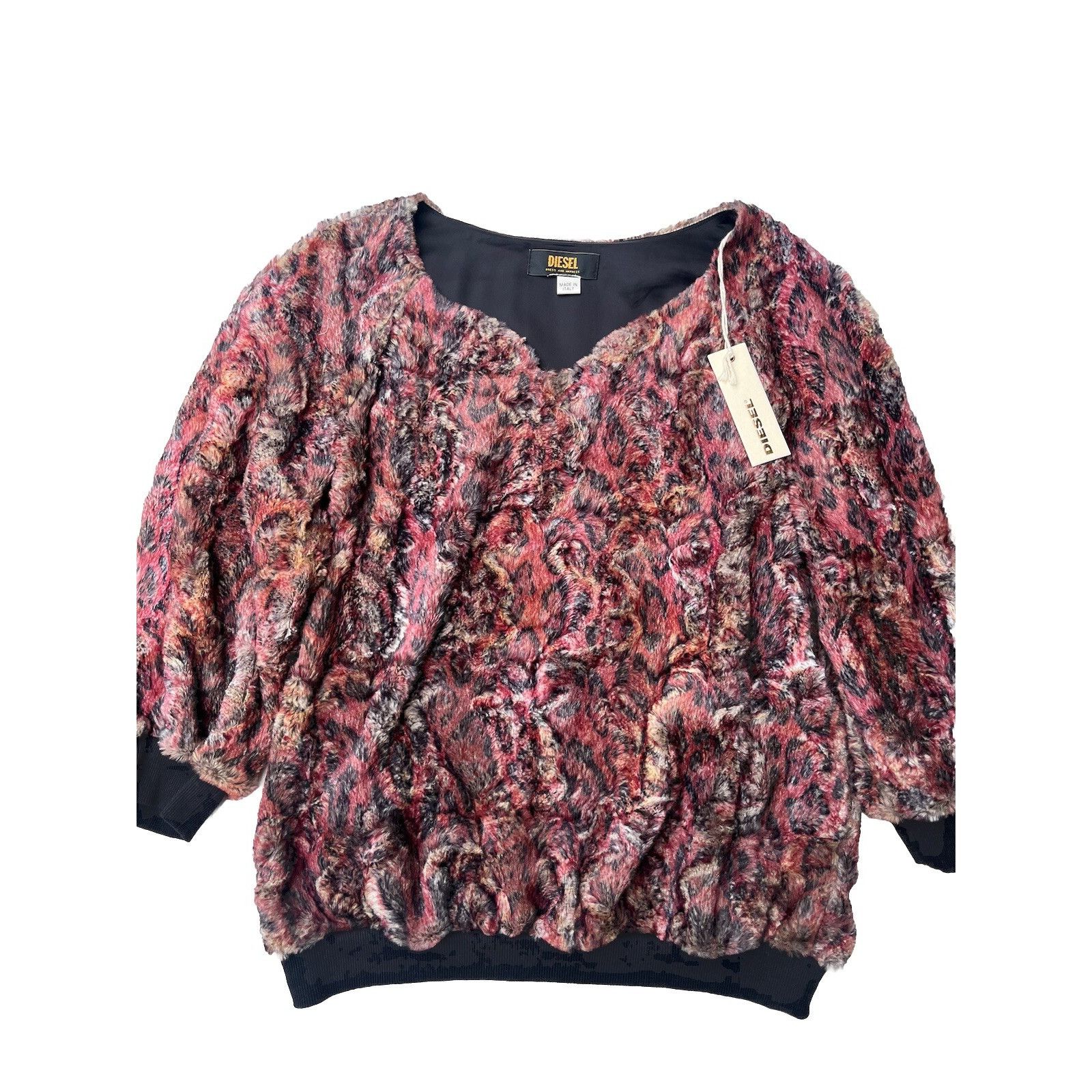Diesel Diesel Women's F-Riga 3/4 Sleeve Sweatshirt V-Neck Sweater S Size S / US 4 / IT 40 - 4 Thumbnail