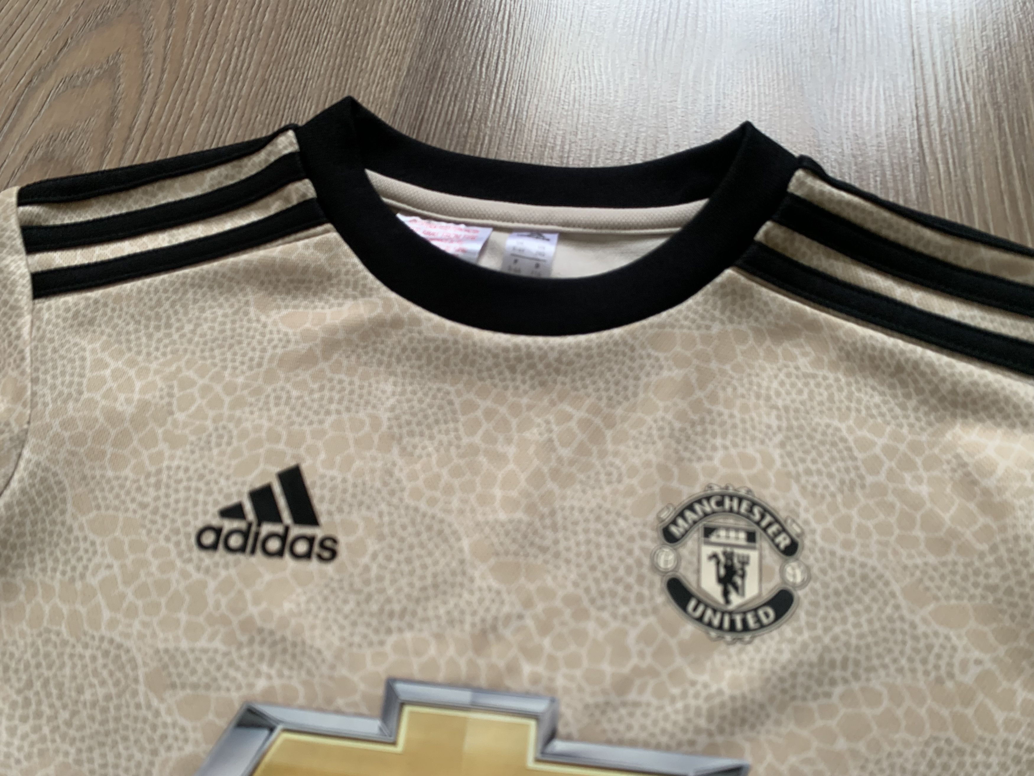 Adidas Adidas Manchester United Kids Beige Away Shirt 2019 Size US XXS / EU 40 - 4 Thumbnail