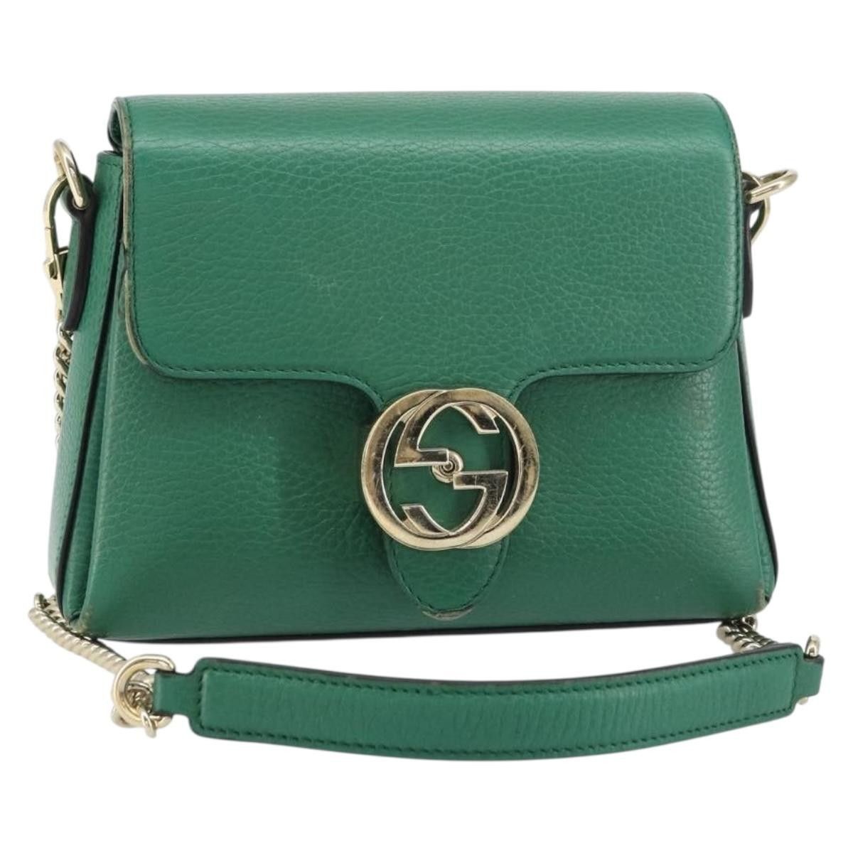 Gucci Gucci Interlocking Chain Crossbody Bag Leather Size ONE SIZE - 1 Thumbnail