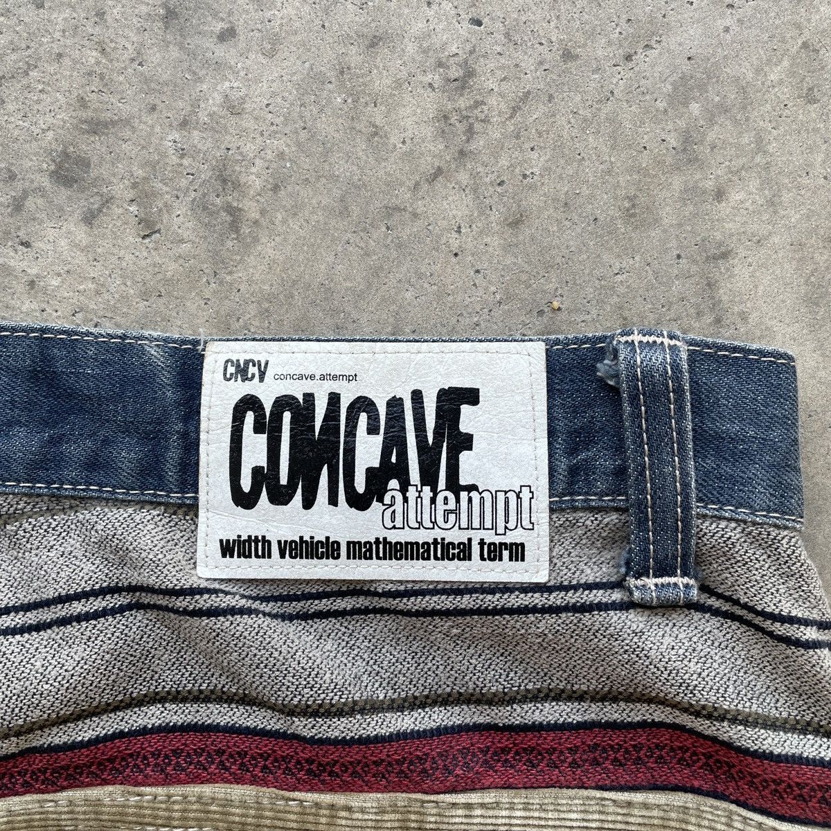 Japanese Brand × Jean × Vintage Vintage Concave Attempt Rare Designs Denim Pants Jeans W33 Size US 33 - 9 Thumbnail