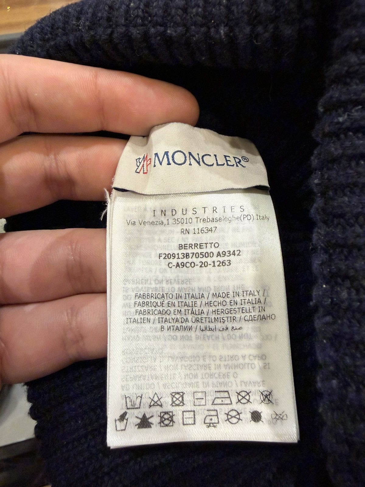 Moncler Moncler Rib Knit Wool Beanie Size ONE SIZE - 4 Thumbnail